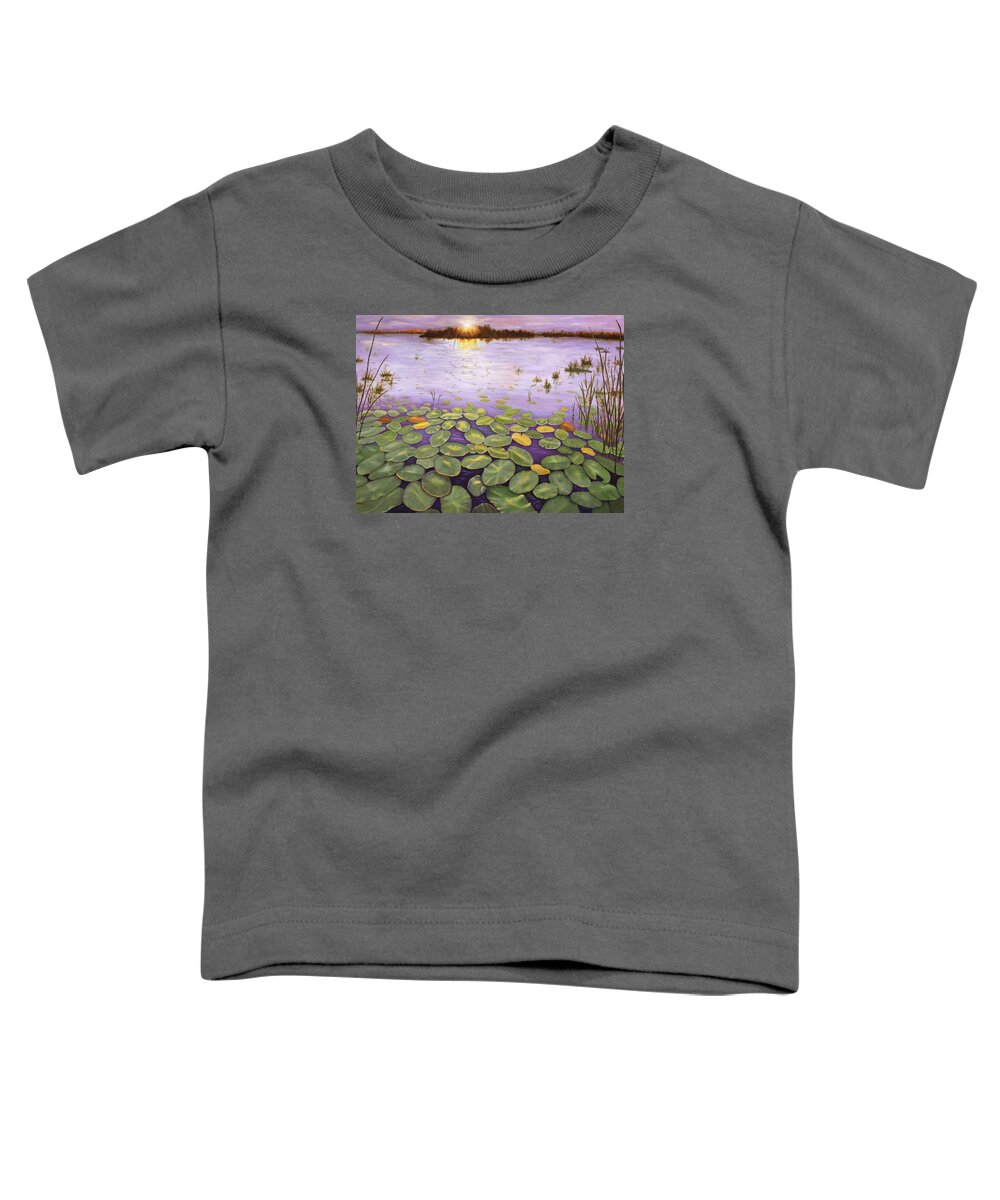 Florida Toddler T-Shirt featuring the painting Everglades Evening by Karen Zuk Rosenblatt