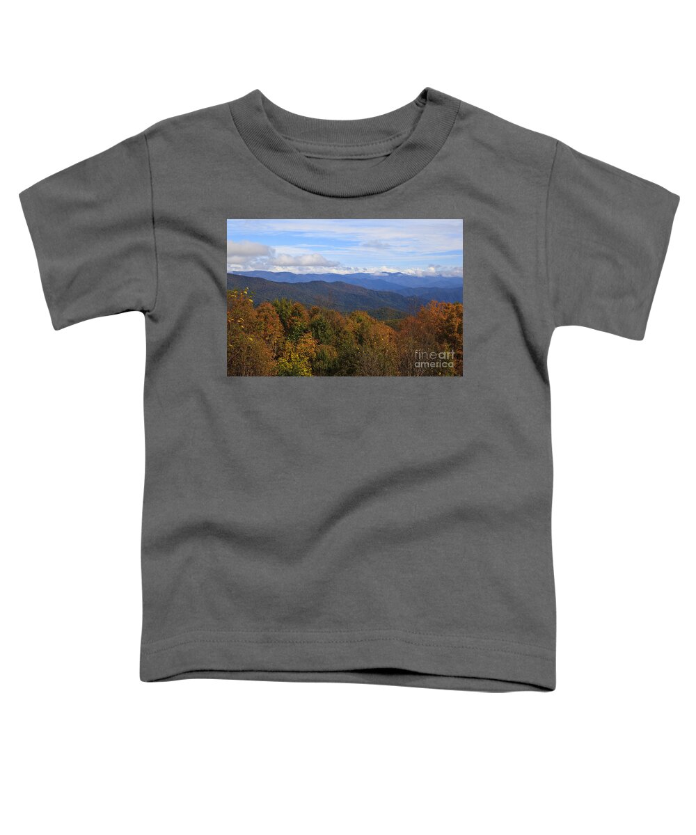 Blue Toddler T-Shirt featuring the photograph Fall in the Mountains by Jill Lang