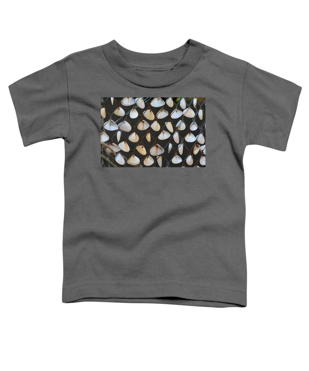 Amity Point Toddler T-Shirt featuring the photograph Fence With Pipis by Newman & Flowers