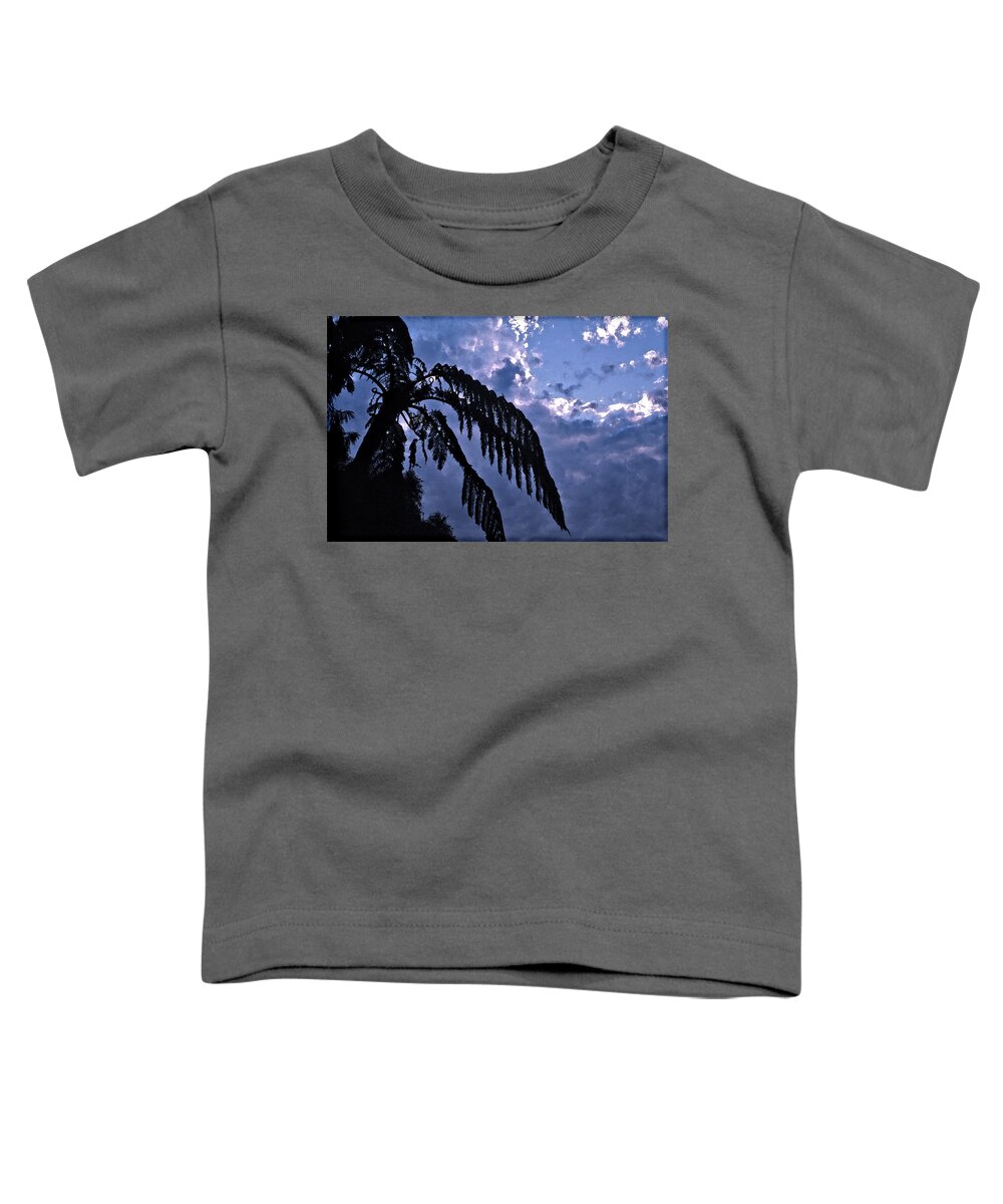 Silhouette Toddler T-Shirt featuring the photograph Fern at twilight by Jenny Setchell