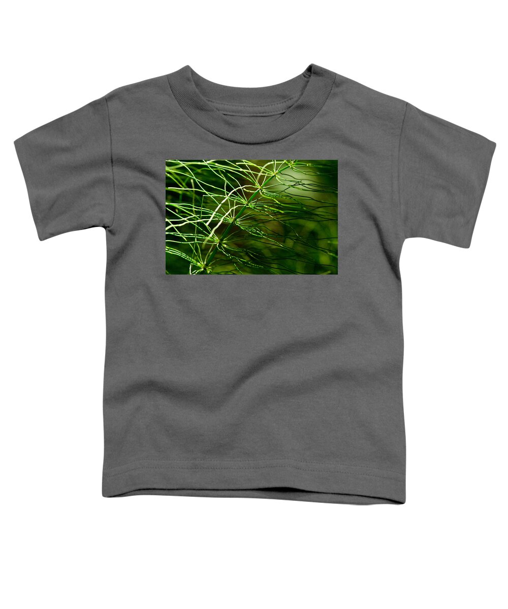 Green Toddler T-Shirt featuring the photograph Filaments Green by Marie Jamieson