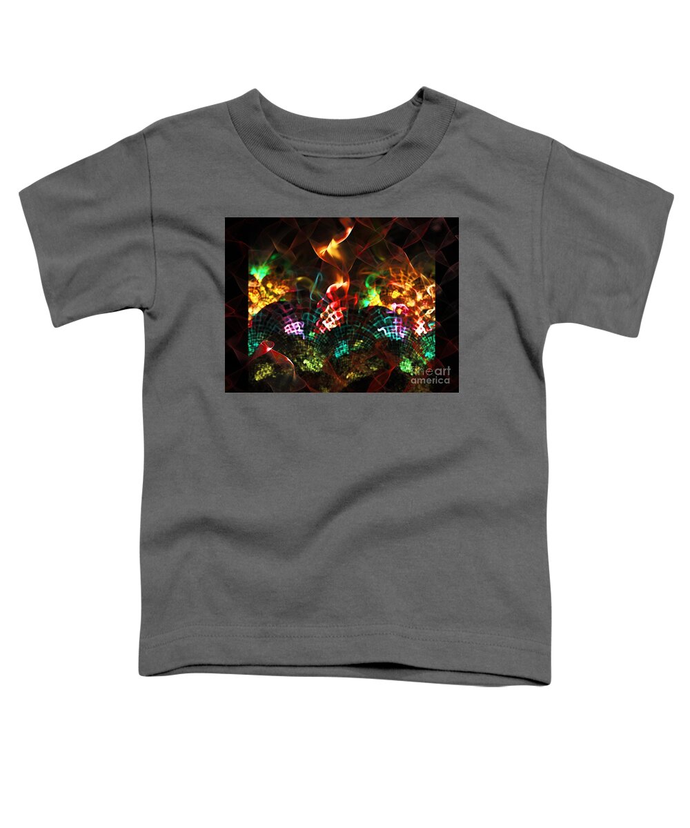 Stove Toddler T-Shirt featuring the digital art Fireplace by Klara Acel
