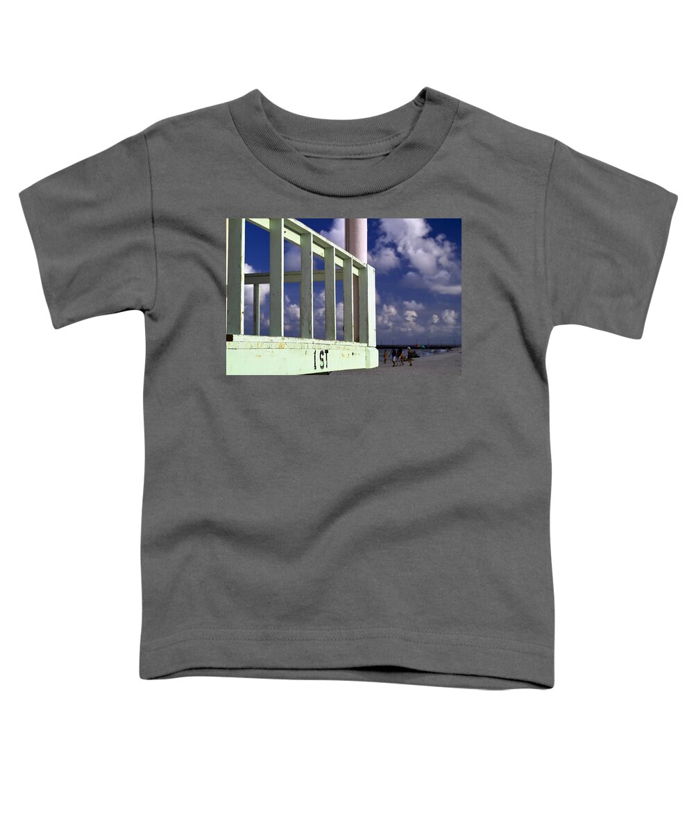 Miami Beach Toddler T-Shirt featuring the photograph First Street Porch by Gary Dean Mercer Clark