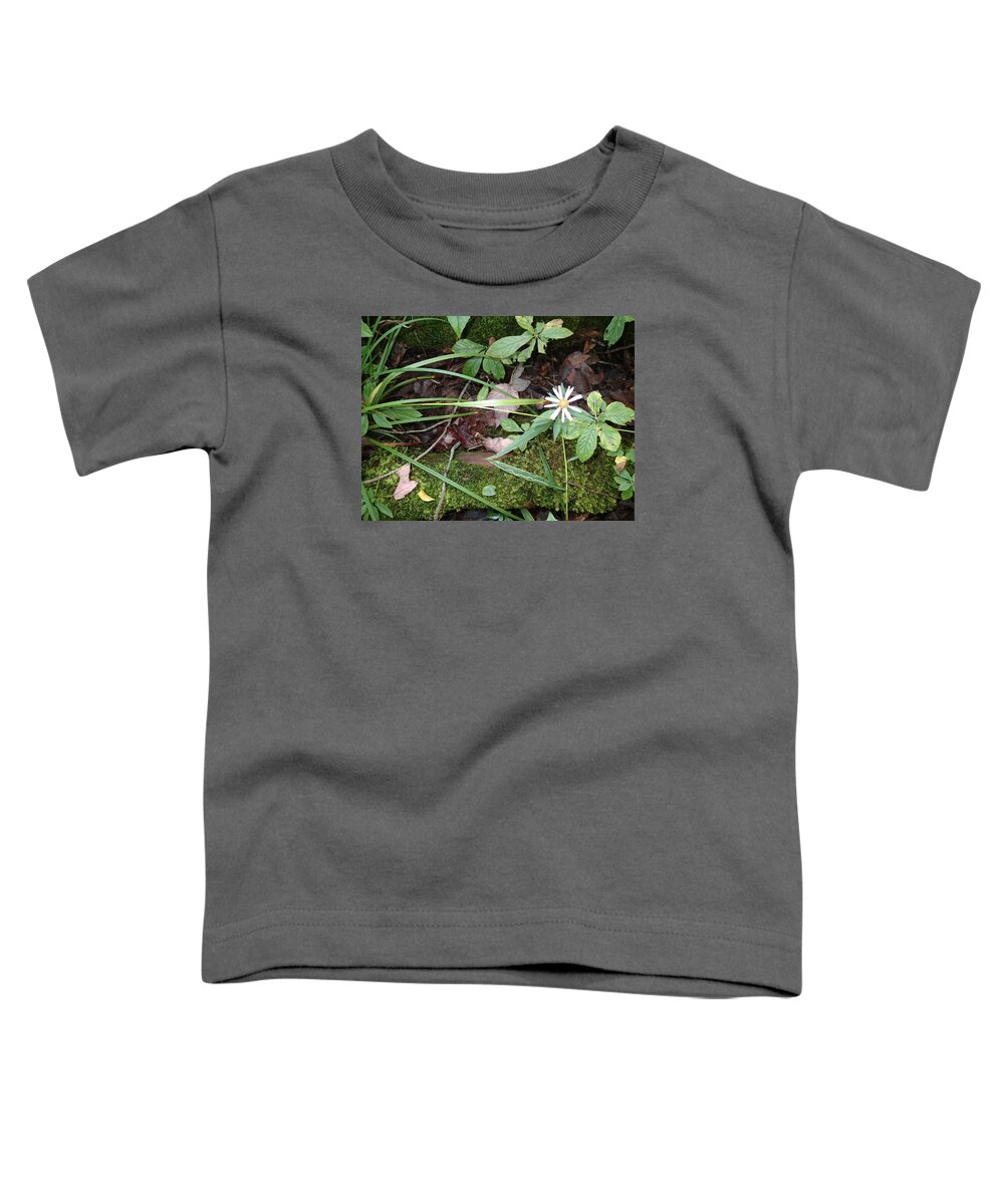 Flower Toddler T-Shirt featuring the photograph Flower in the woods by Robert Nickologianis