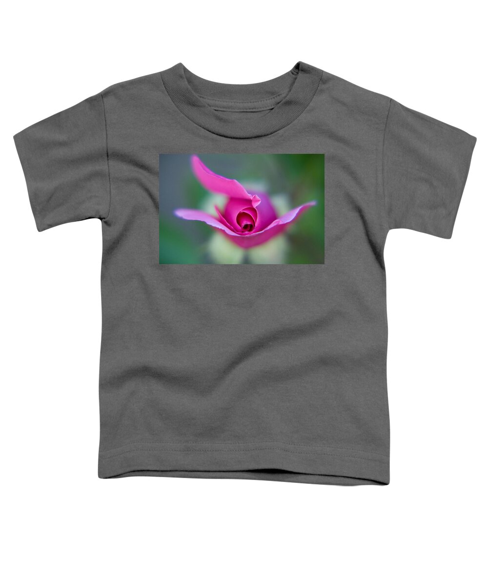 Pink Toddler T-Shirt featuring the photograph Flying Rose by Lisa Chorny
