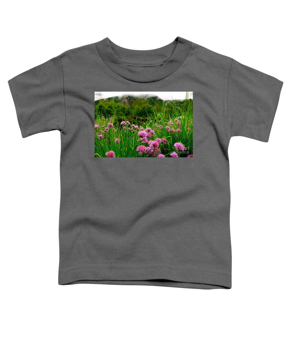 Flower Toddler T-Shirt featuring the photograph Foggy Morning by Jacqueline Athmann