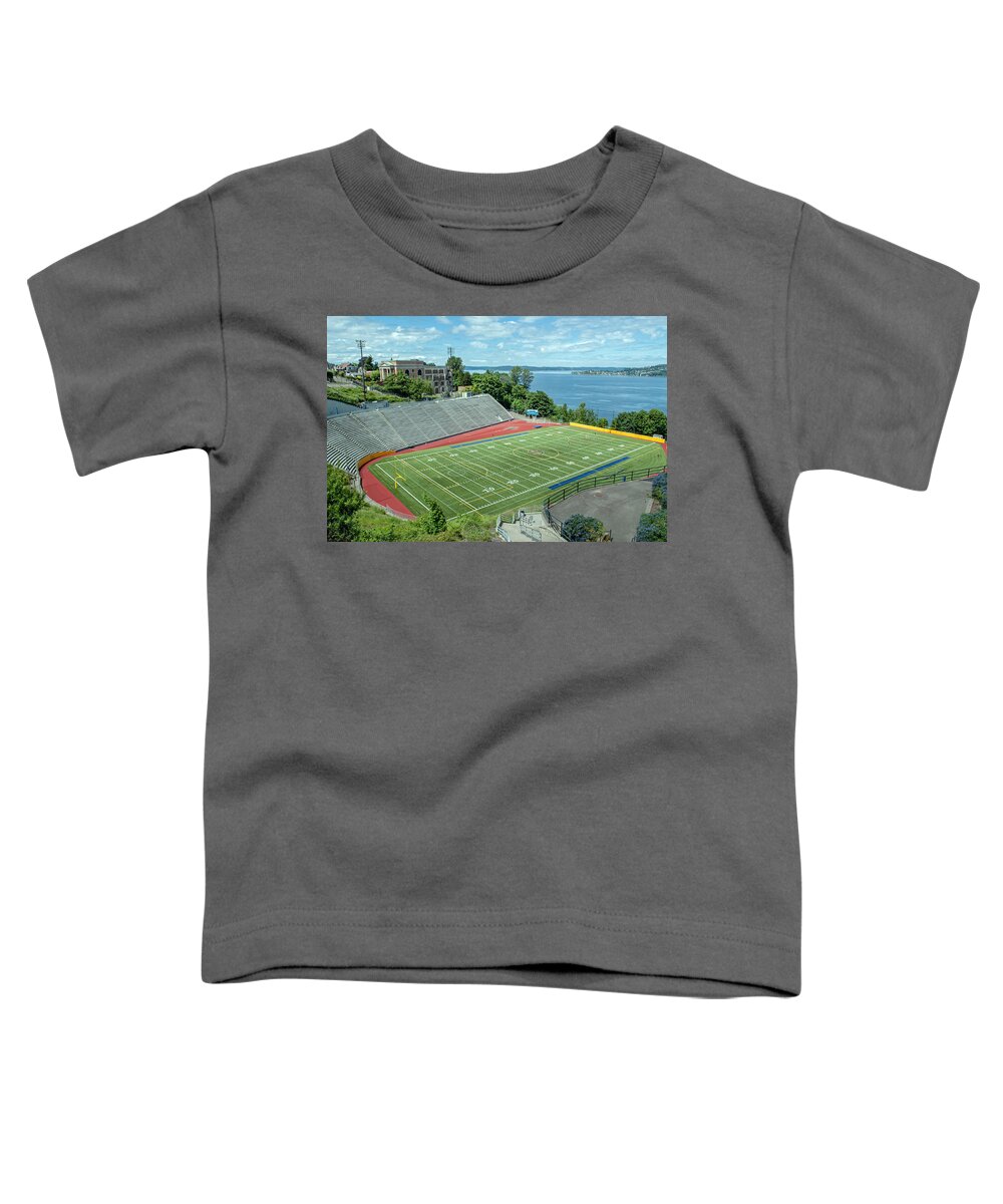 Football Field Toddler T-Shirt featuring the photograph Football Field by the Bay by Tikvah's Hope