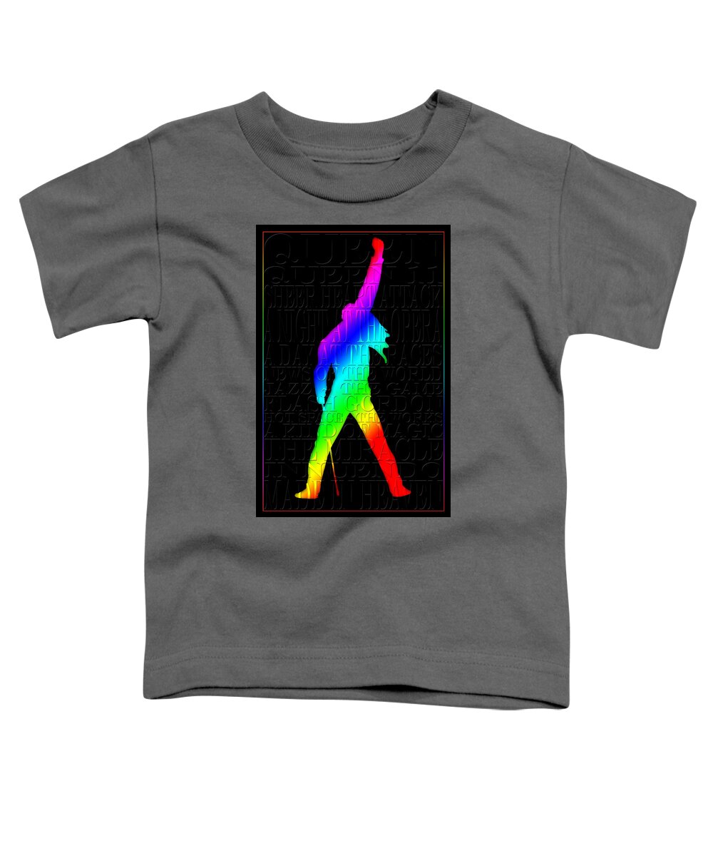 Freddie Mercury Toddler T-Shirt featuring the photograph Freddie Mercury 2 by Andrew Fare