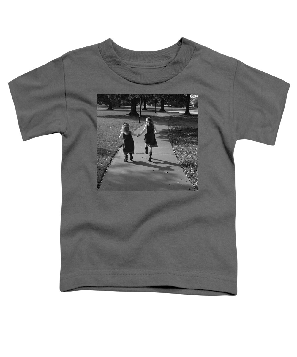 Black And White Toddler T-Shirt featuring the photograph Friends Forever by David Morefield