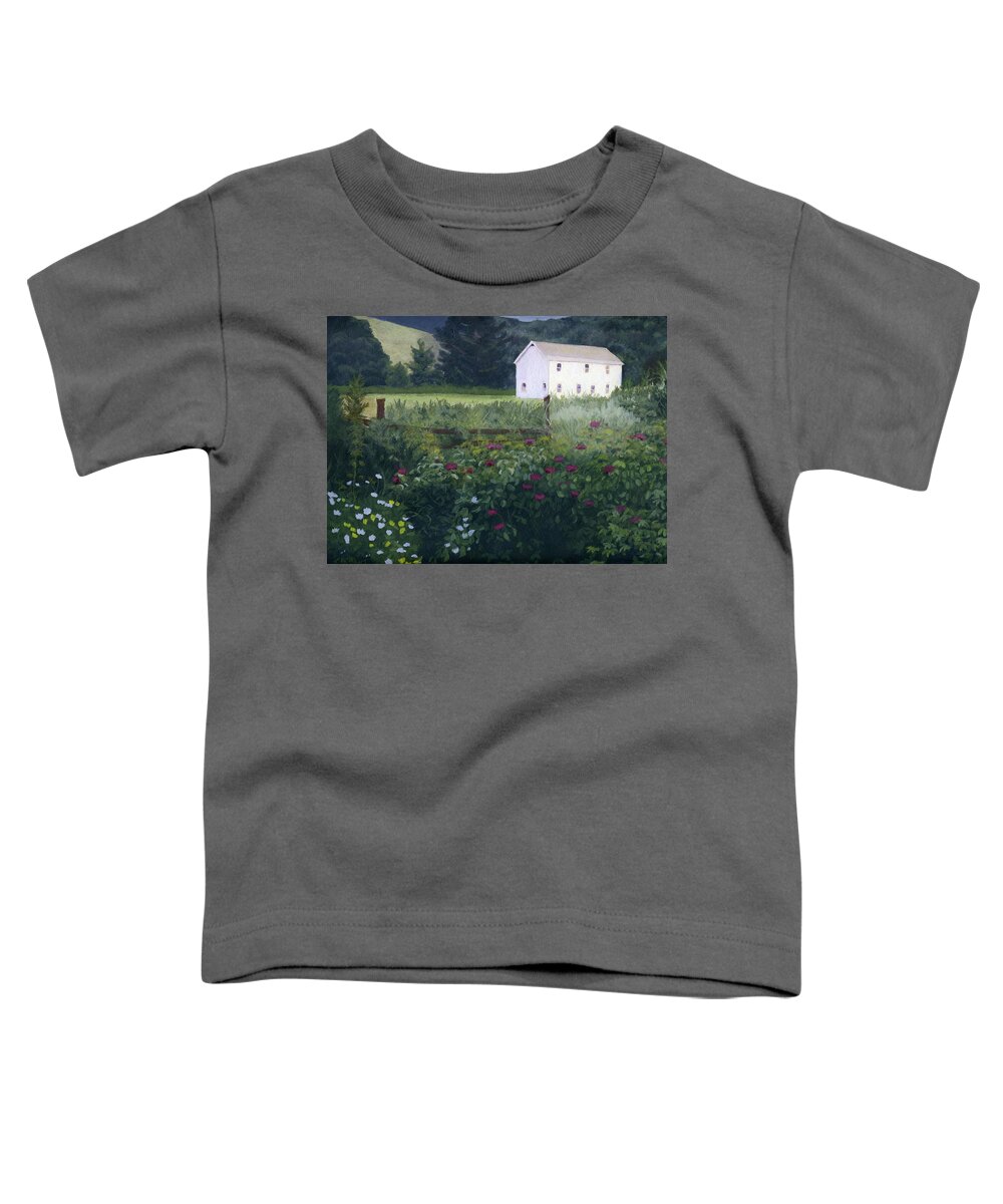 Garden Toddler T-Shirt featuring the painting Garden in the Back by Lynne Reichhart