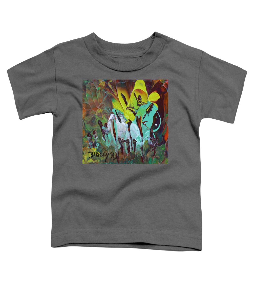 Modern Toddler T-Shirt featuring the painting Garden Of Eden by Donna Blackhall