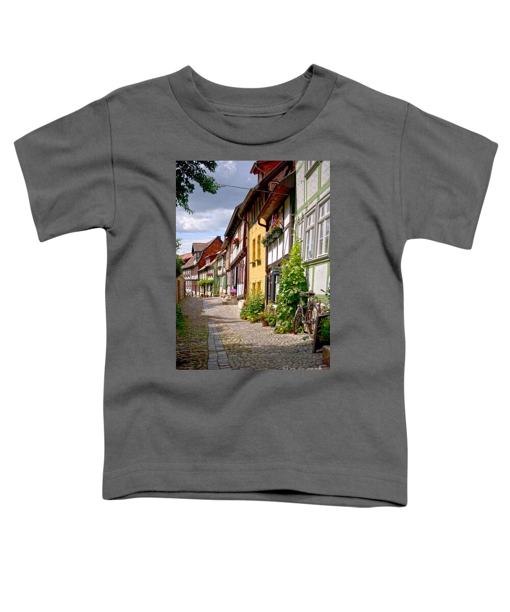 Quedlinburg Toddler T-Shirt featuring the photograph German old village Quedlinburg by Heiko Koehrer-Wagner