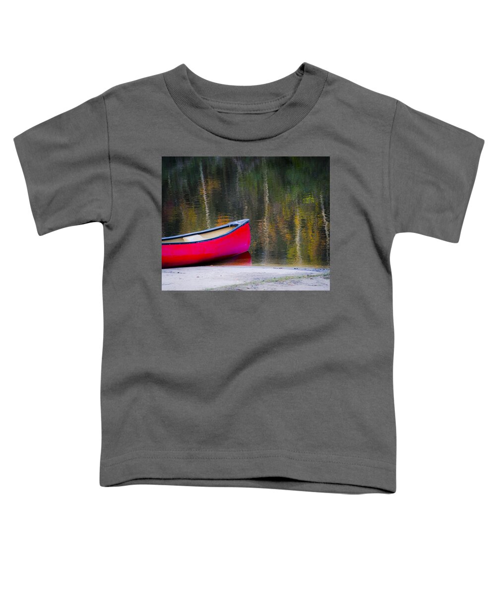 Canoe Toddler T-Shirt featuring the photograph Getaway Canoe by Carolyn Marshall