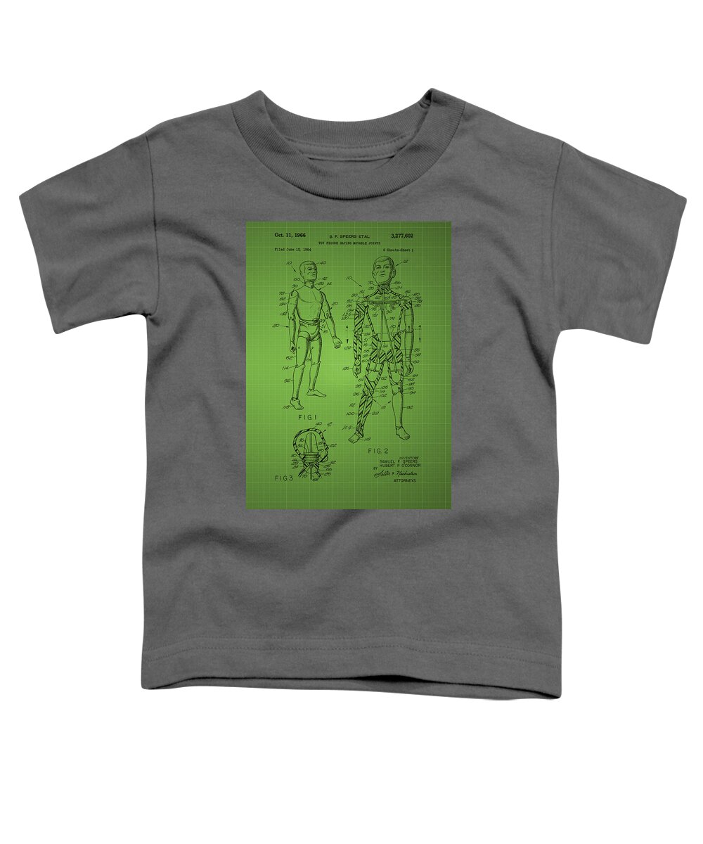 G.i. Joe Toddler T-Shirt featuring the photograph G.i. Joe Patent 1964 - Green by Chris Smith