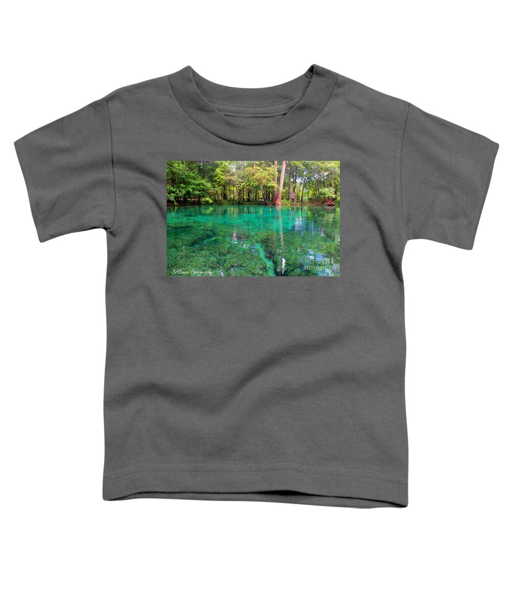 Ginnie Springs Toddler T-Shirt featuring the photograph Ginnie Spring along the Santa Fe by Barbara Bowen