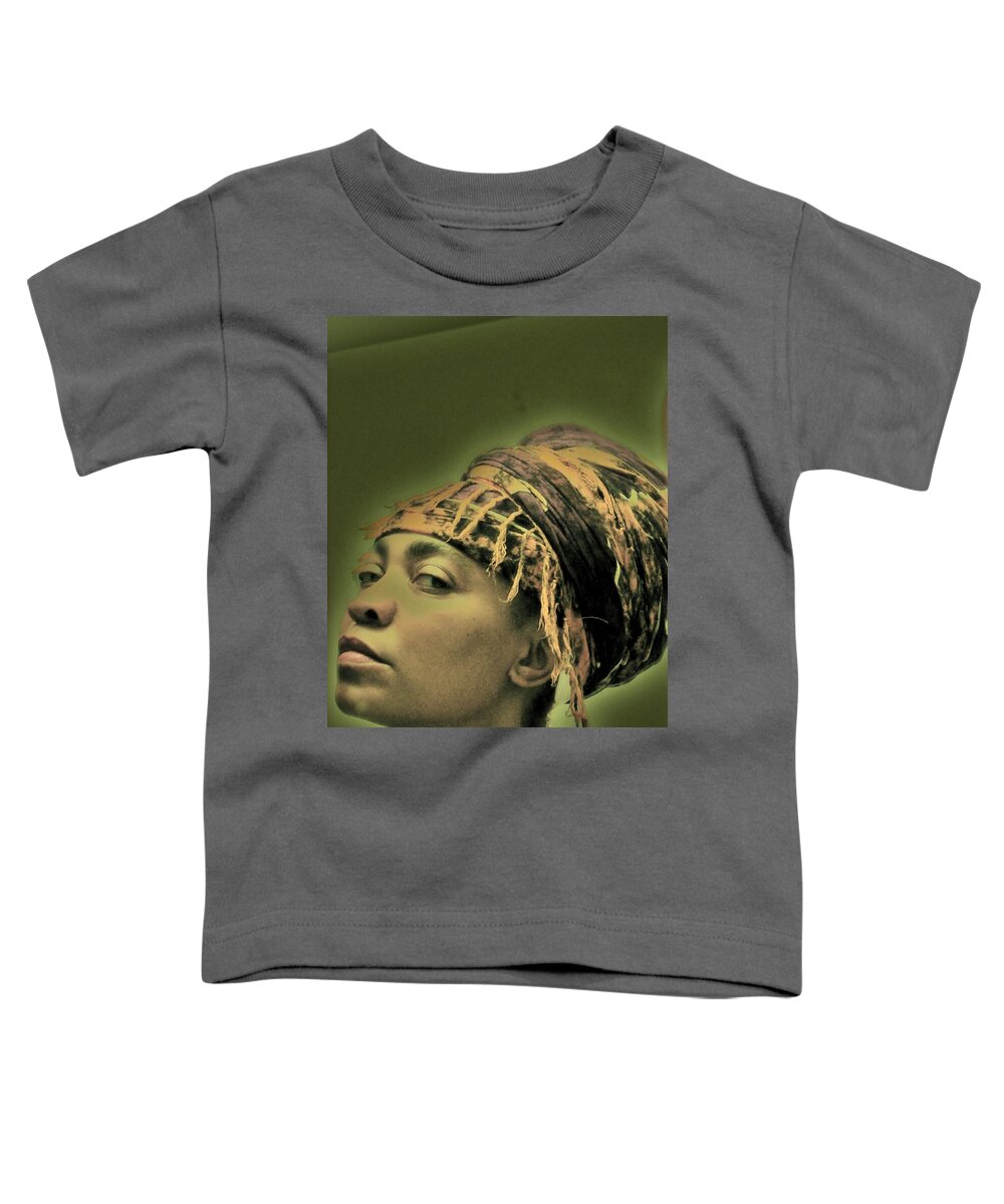 Girl In Gele Toddler T-Shirt featuring the photograph Girl in Gele by Cleaster Cotton