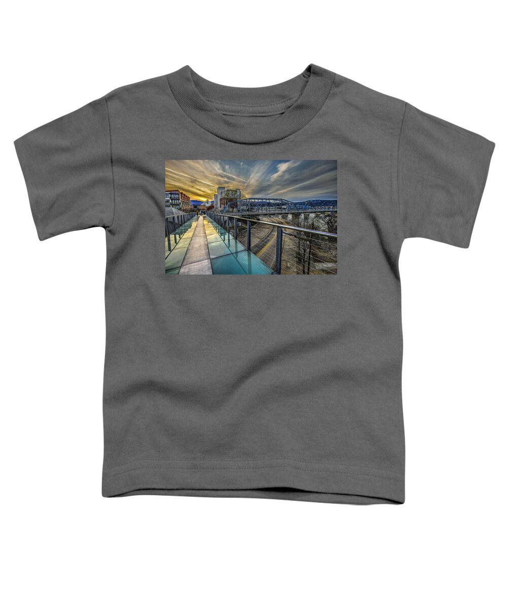 Glass Toddler T-Shirt featuring the photograph Glass Bridge by Brett Engle