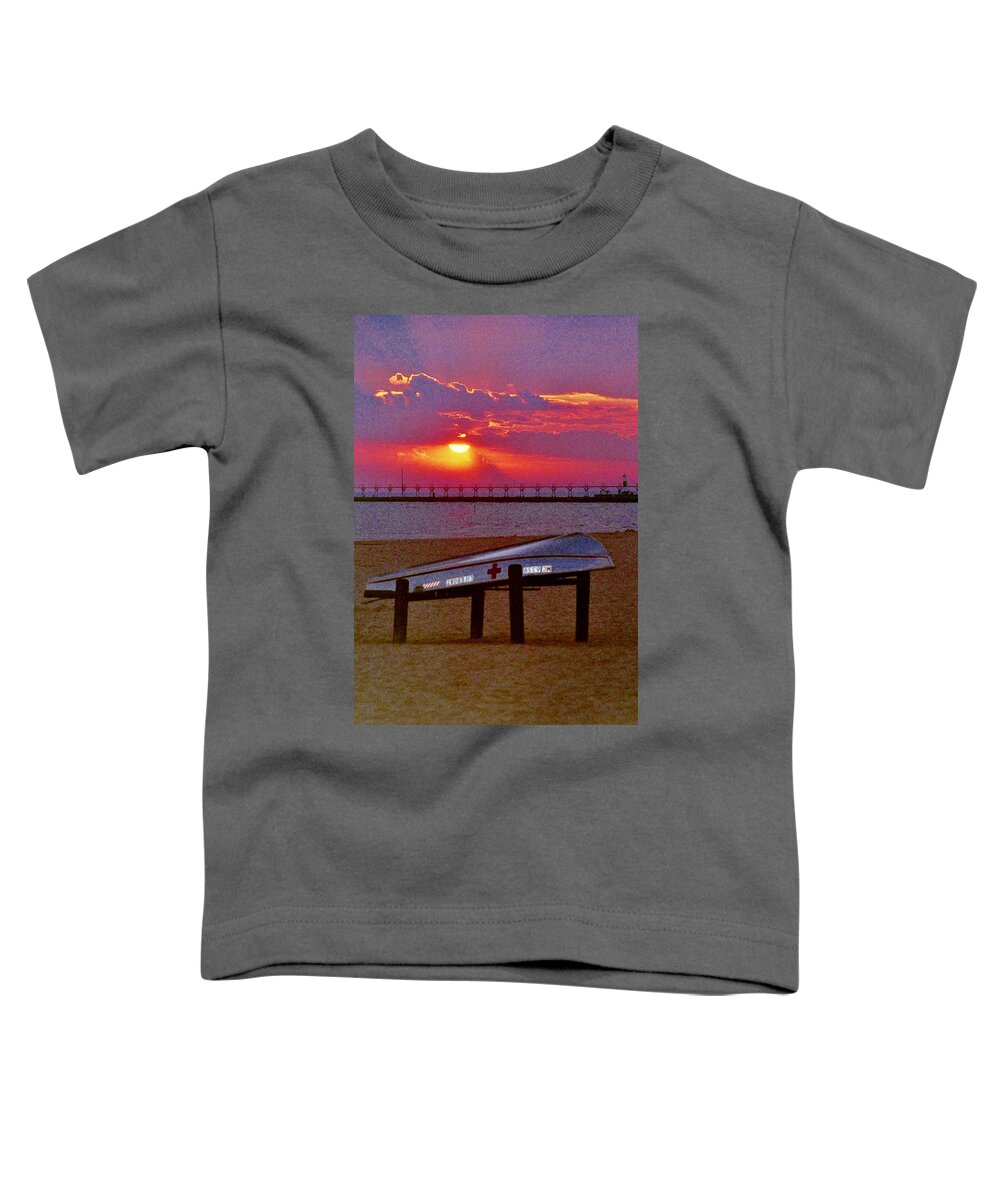 Life Boat Toddler T-Shirt featuring the photograph Grand Haven Lifeboat by Daniel Thompson