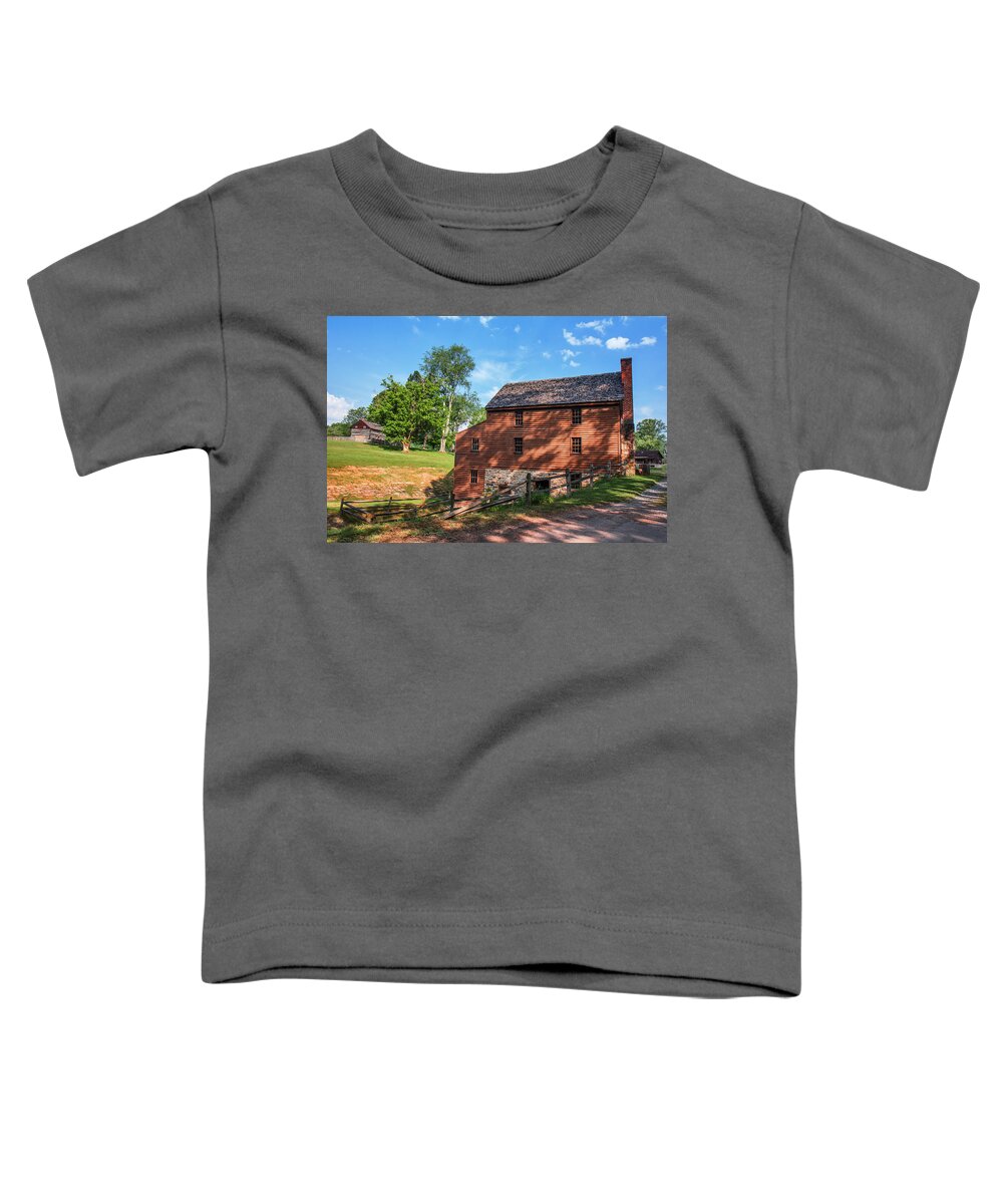Jackson's Mill Toddler T-Shirt featuring the photograph Gristmill at the Farmstead by Mary Almond