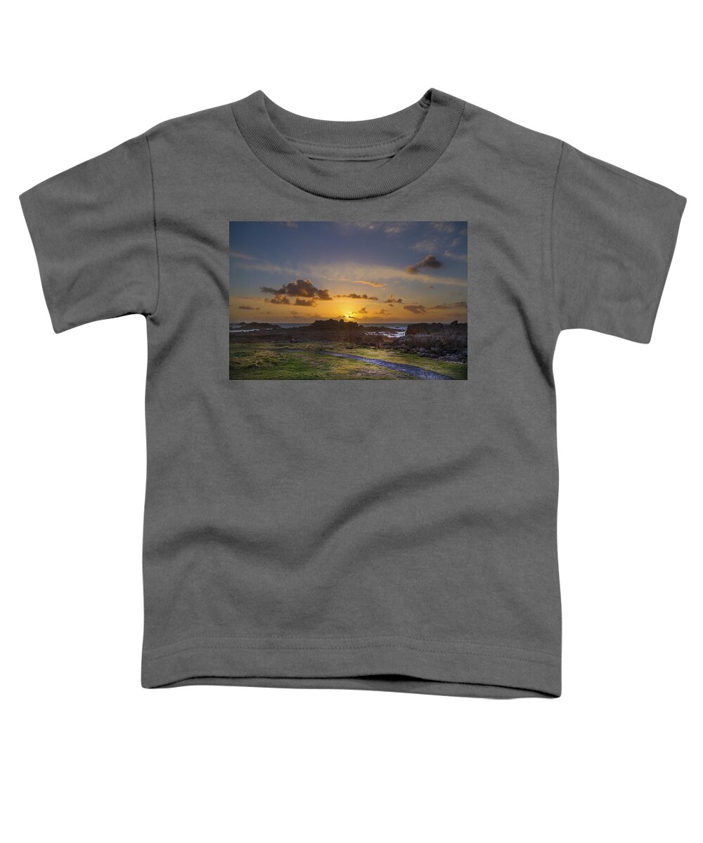 Sunset Toddler T-Shirt featuring the photograph Guernsey Sunset by Chris Smith