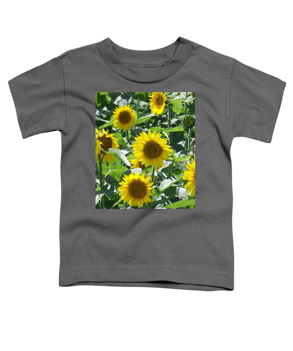Sunflowers Toddler T-Shirt featuring the photograph Happy Faces by Jackie Mueller-Jones