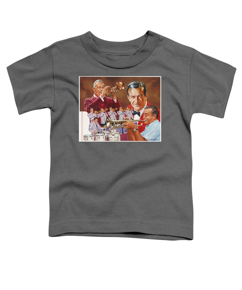 Portrait Toddler T-Shirt featuring the painting Harry James Trumpet Giant by Dick Bobnick