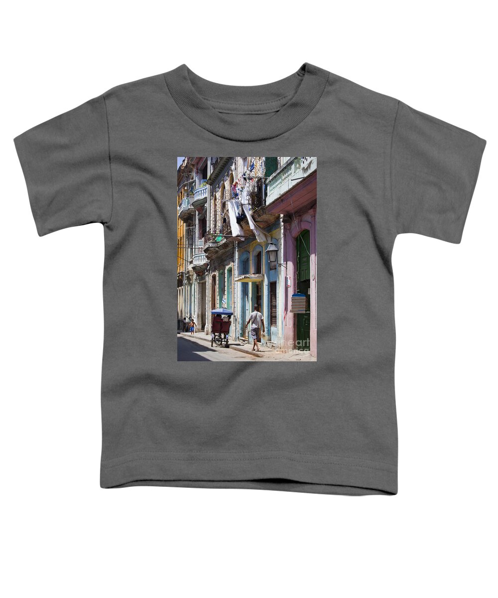Havana Toddler T-Shirt featuring the photograph Havana Street by Chris Dutton