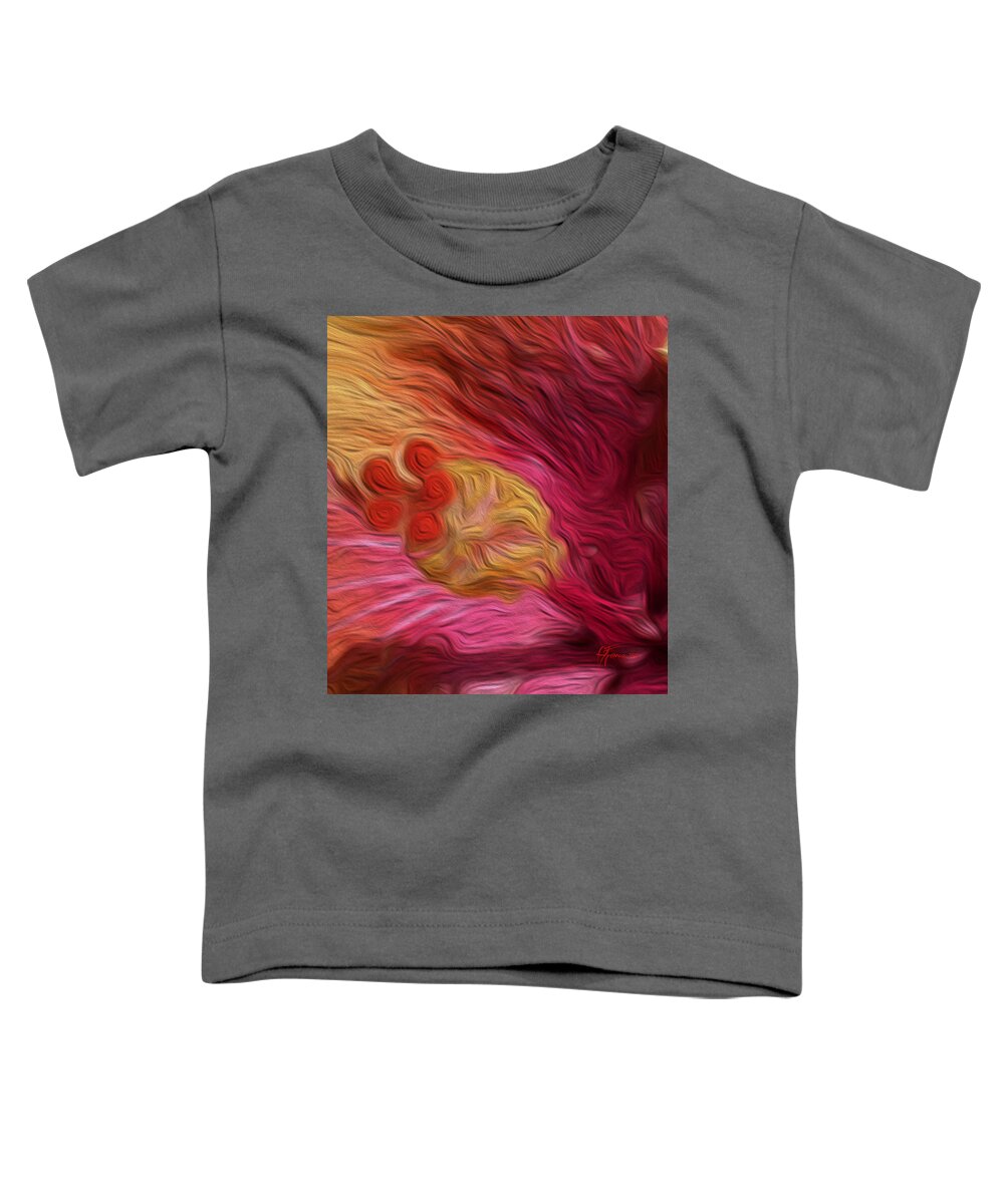Hibiscus Right Panel Toddler T-Shirt featuring the digital art Hibiscus Left Panel by Vincent Franco