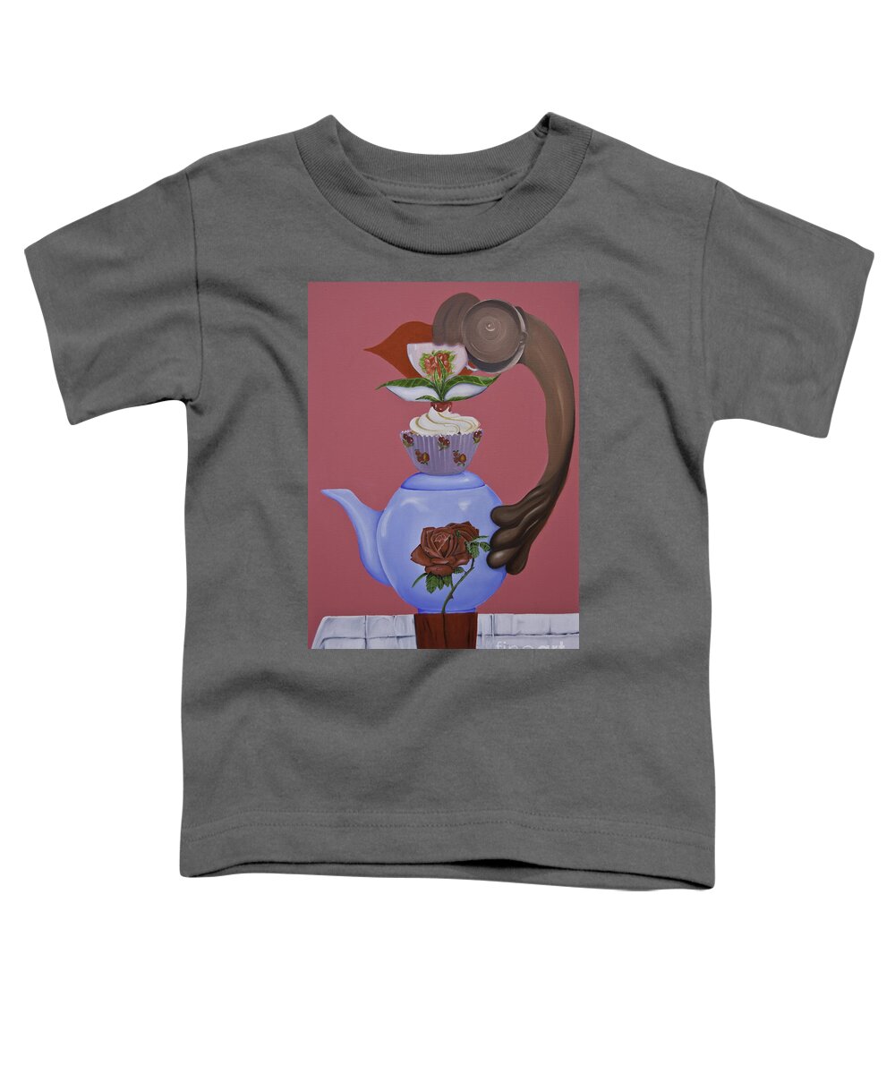 Tea Toddler T-Shirt featuring the painting High Tea by James Lavott