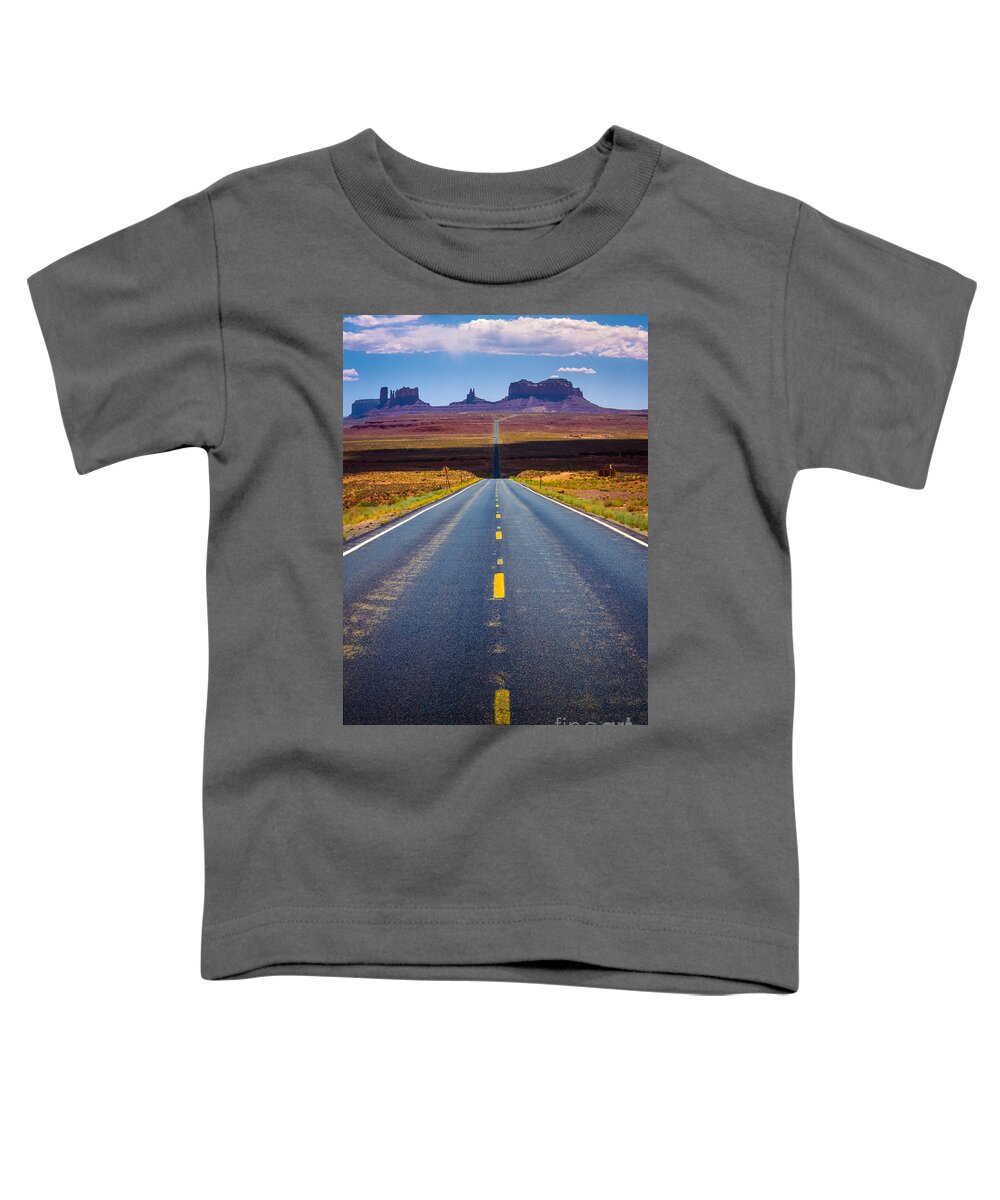 America Toddler T-Shirt featuring the photograph Highway 163 by Inge Johnsson