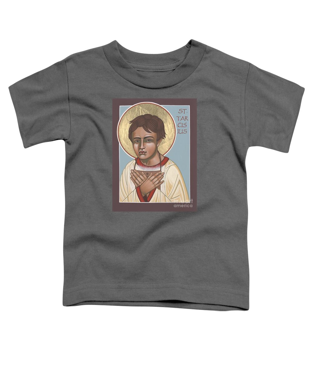 St. Tarcisius Toddler T-Shirt featuring the painting Holy Martyr St. Tarcisius Patron of Altar Servers 271 by William Hart McNichols