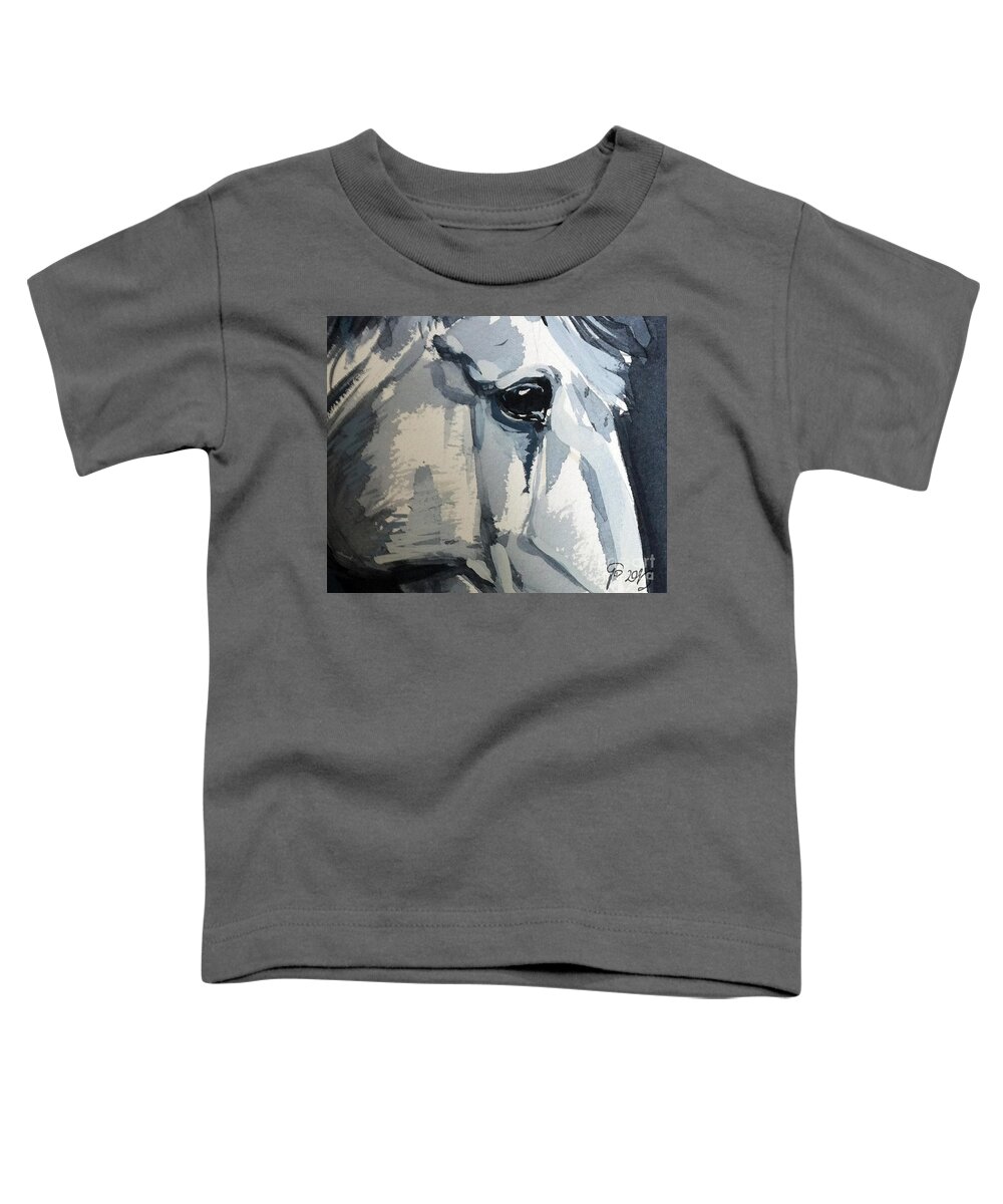 Horse Toddler T-Shirt featuring the painting Horse Look Closer by Go Van Kampen