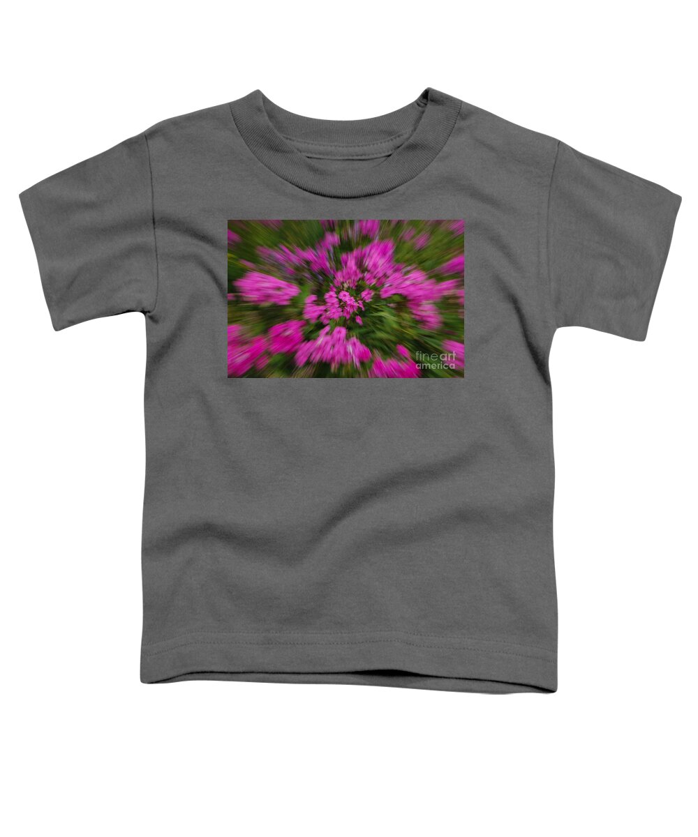 Pink Toddler T-Shirt featuring the photograph Hot Pink Flower Zoom by Grace Grogan