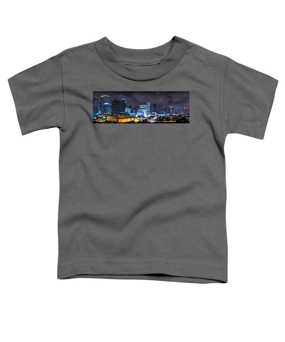 Houston House Toddler T-Shirt featuring the photograph Houston City Lights by David Morefield