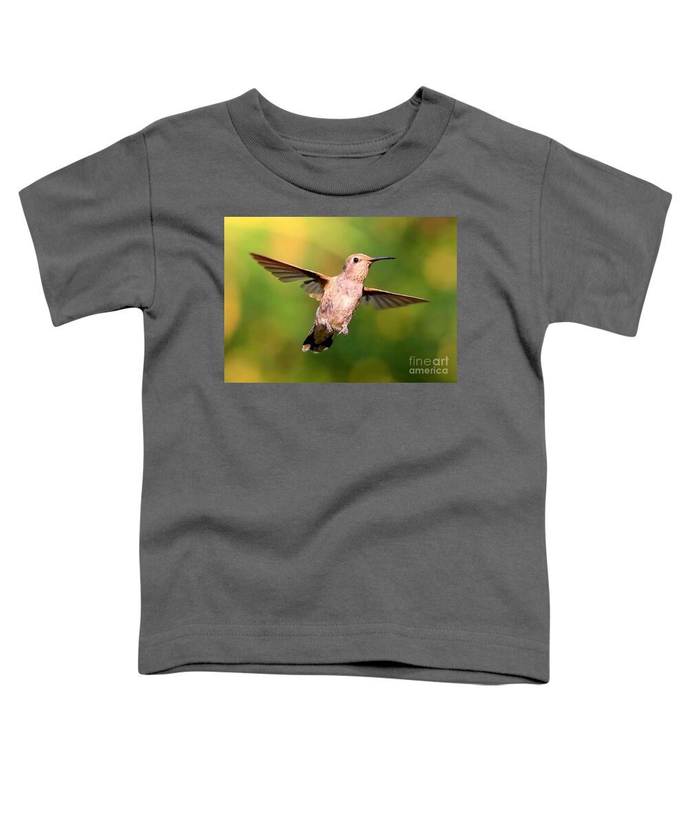 Hummingbird Toddler T-Shirt featuring the photograph Hummingbird Encounter by Carol Groenen