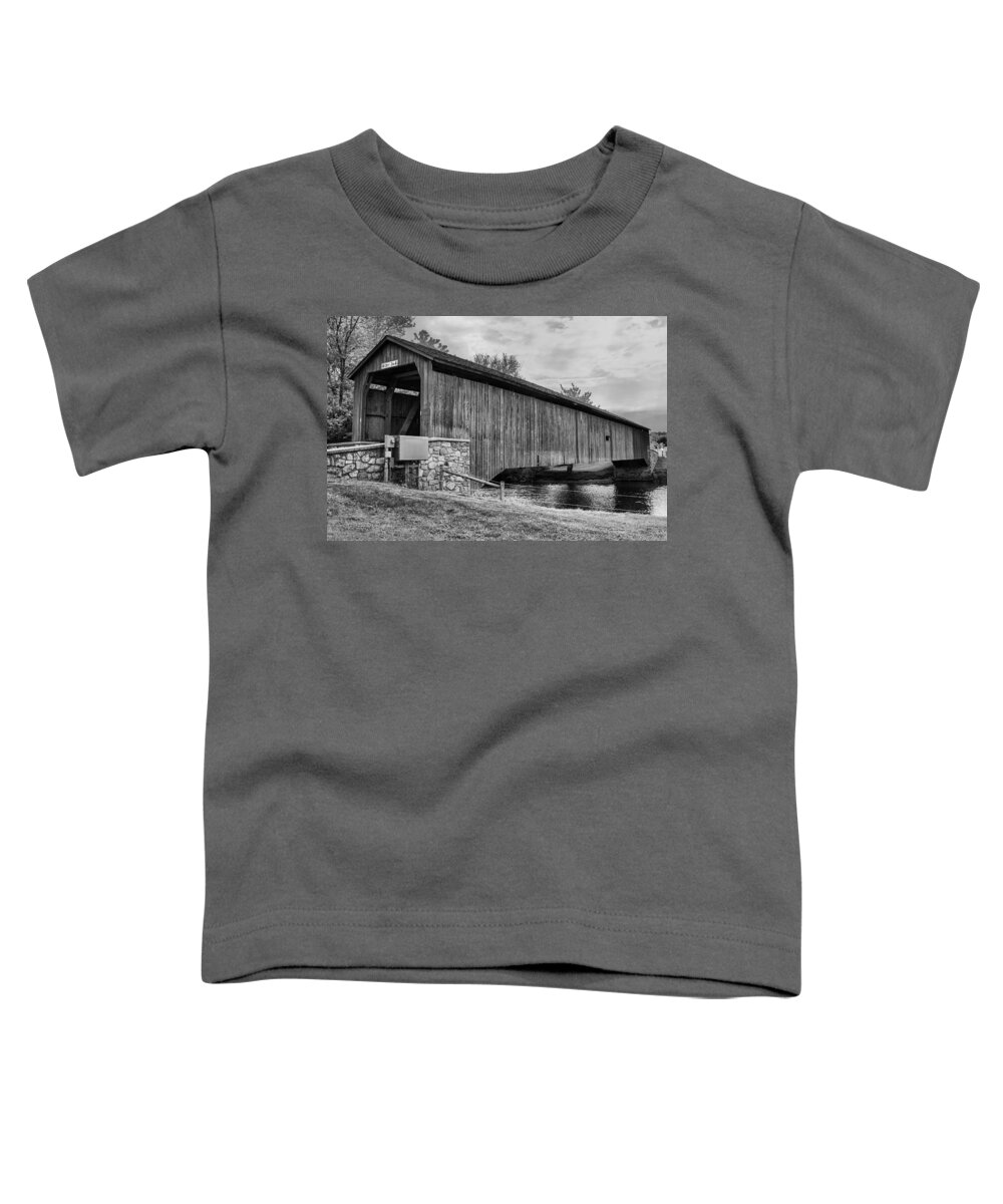 Bridges Toddler T-Shirt featuring the photograph Hunsecker's Mill Bridge by Guy Whiteley