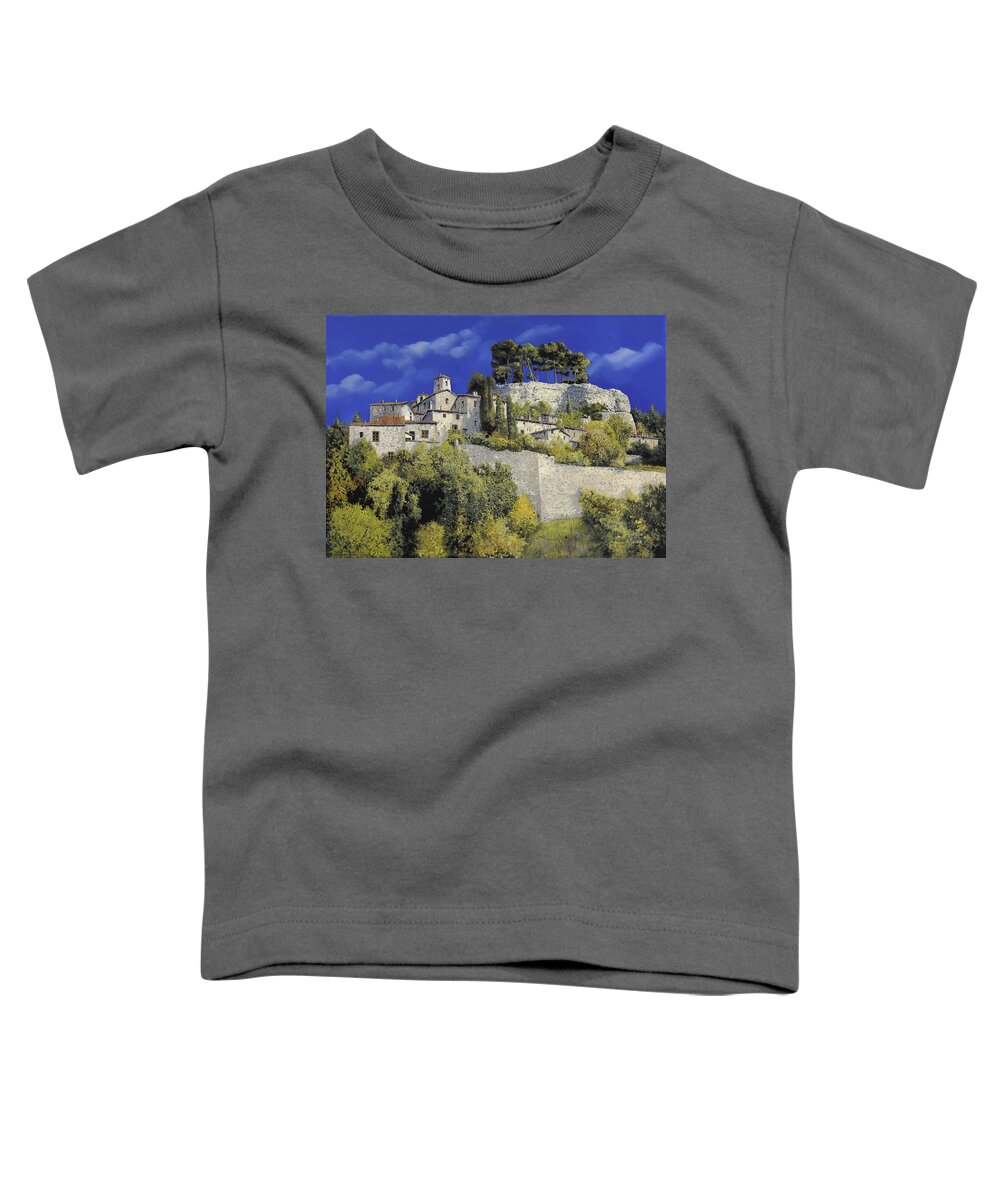 Blue Village Toddler T-Shirt featuring the painting Il Villaggio In Blu by Guido Borelli