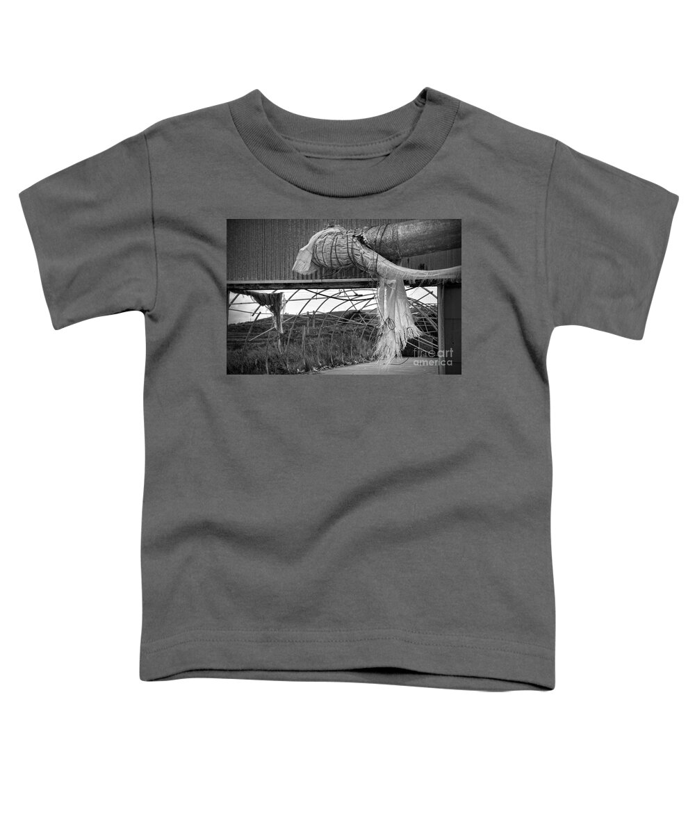 Shed Toddler T-Shirt featuring the photograph In an abandoned mushroom farm BW by RicardMN Photography