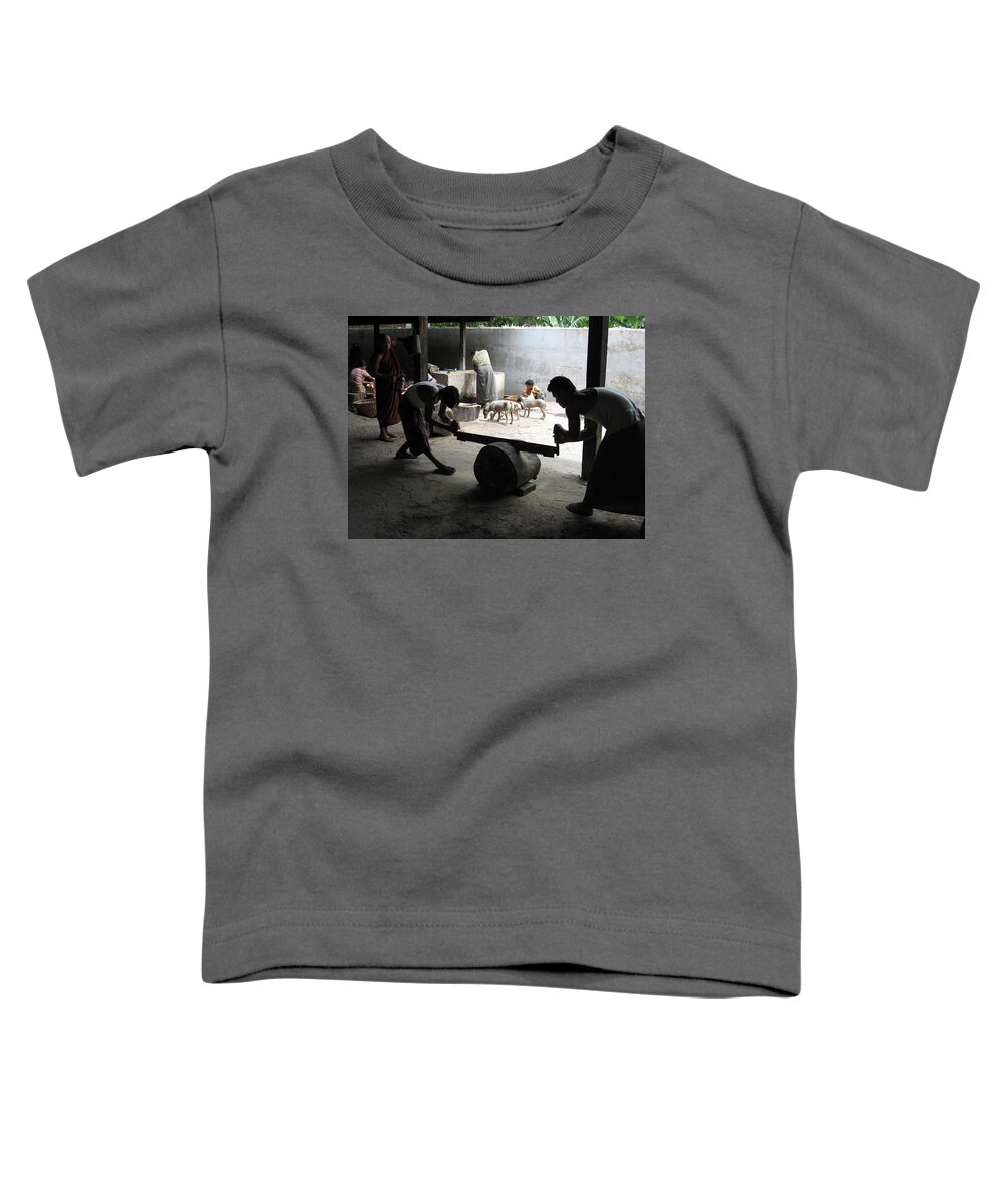 Maha Gandhayon Kyaung Toddler T-Shirt featuring the photograph In the Buddha's kitchen by RicardMN Photography