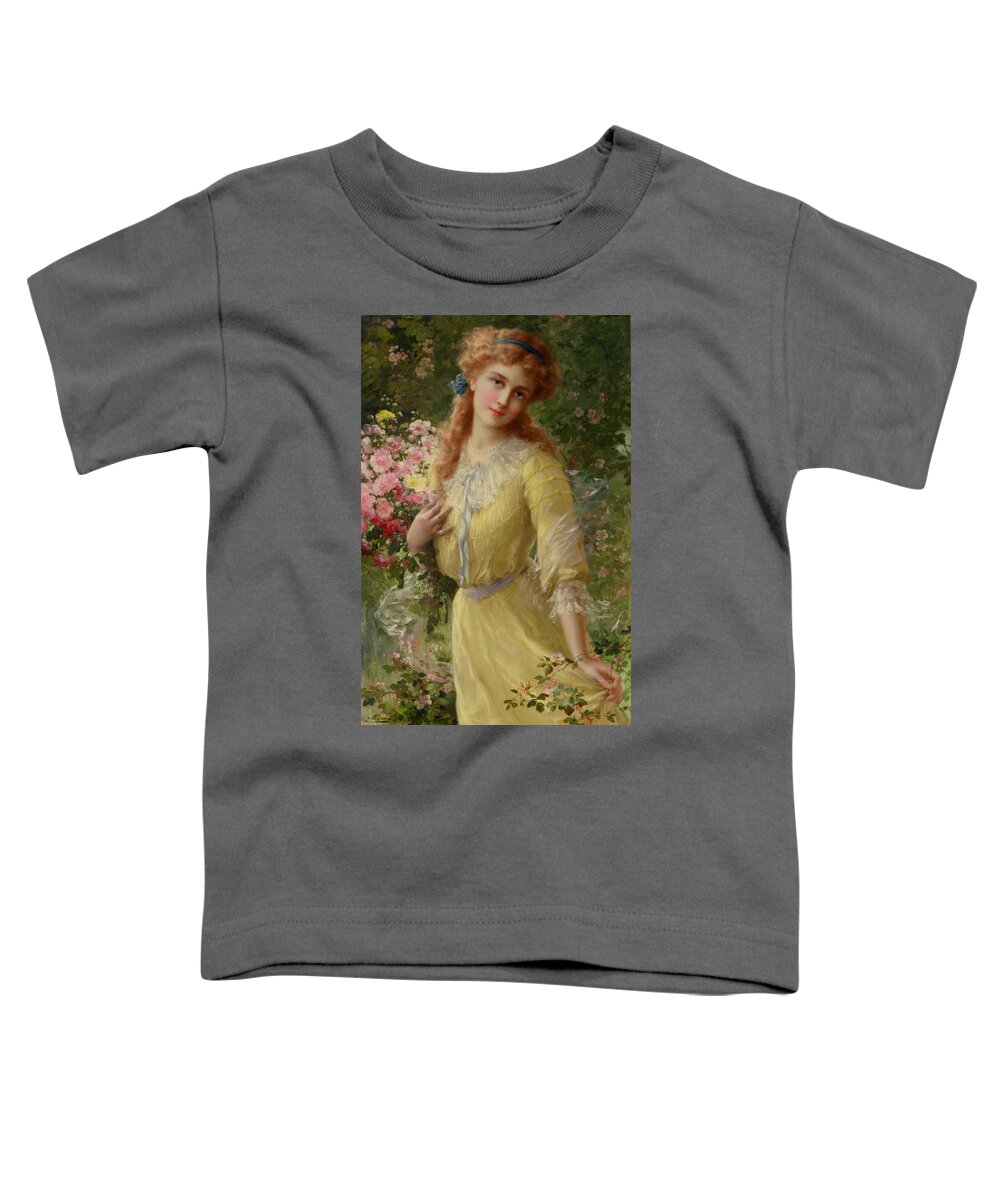 In The Garden Toddler T-Shirt featuring the digital art In The Garden by Emile Vernon
