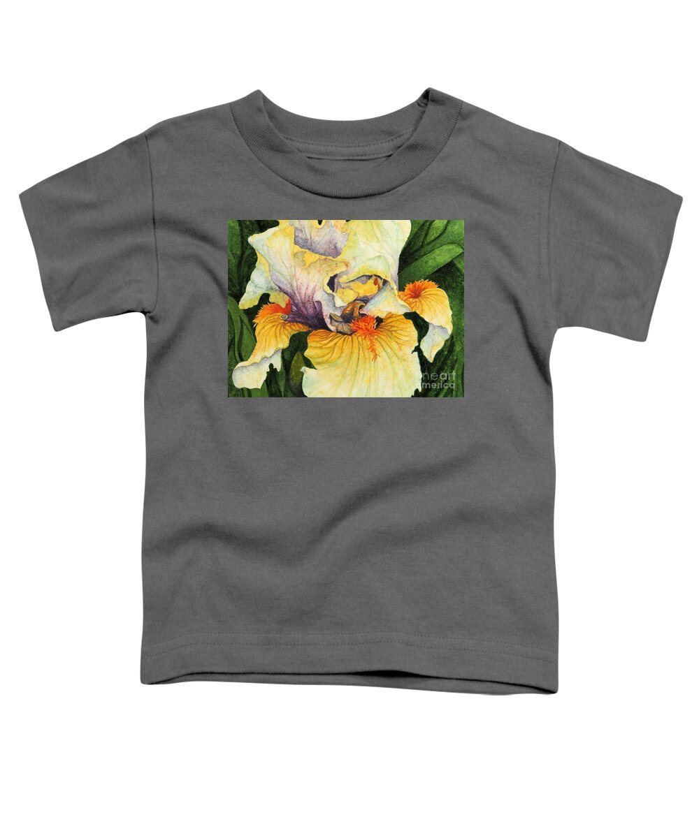 Iris Toddler T-Shirt featuring the painting Inner Beauty by Barbara Jewell