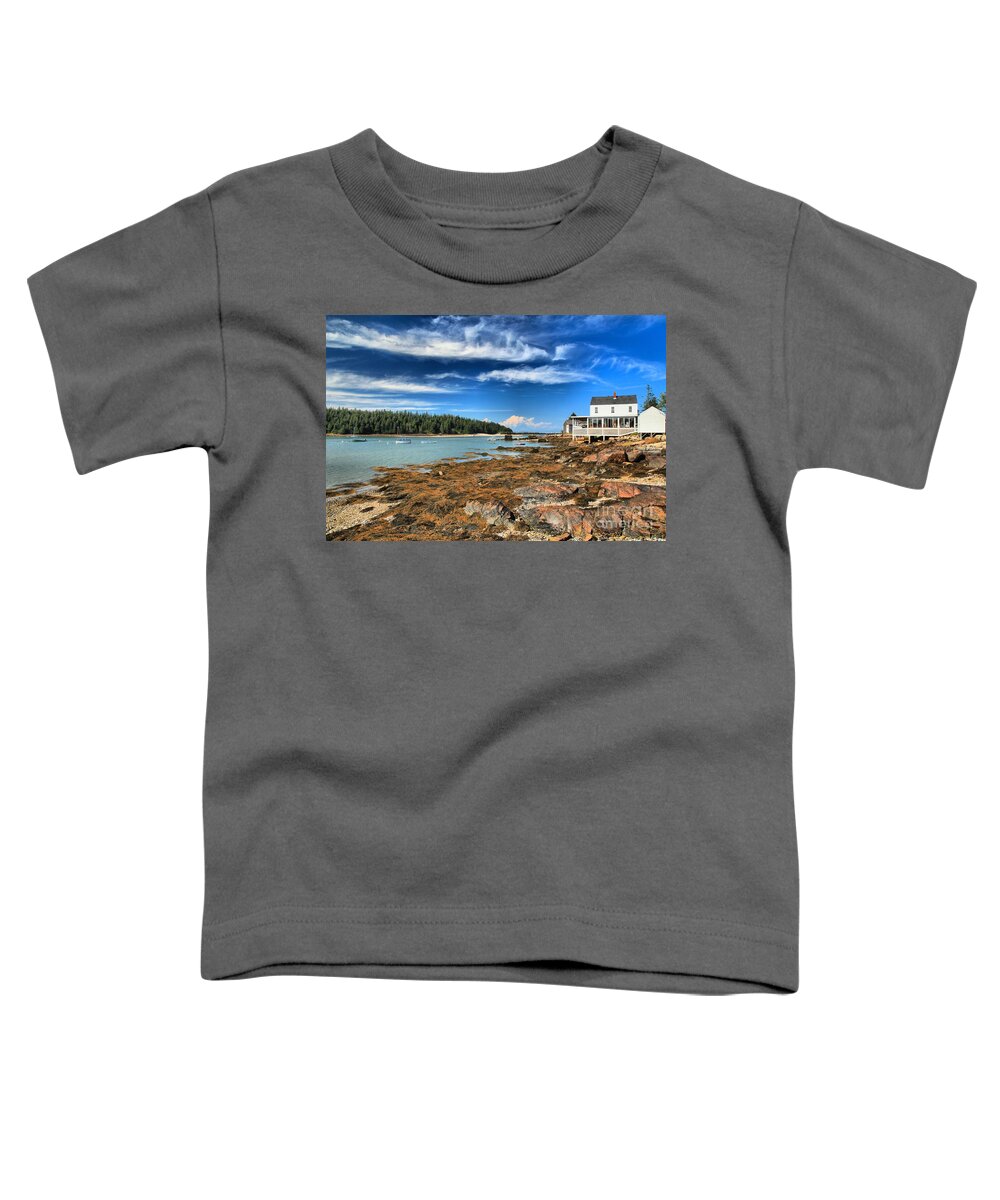 Acadia National Park Toddler T-Shirt featuring the photograph Isle au Haut House by Adam Jewell