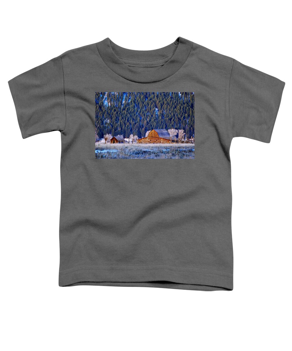 Jackson Hole Toddler T-Shirt featuring the photograph Jackson Hole Barn by Eric Tressler
