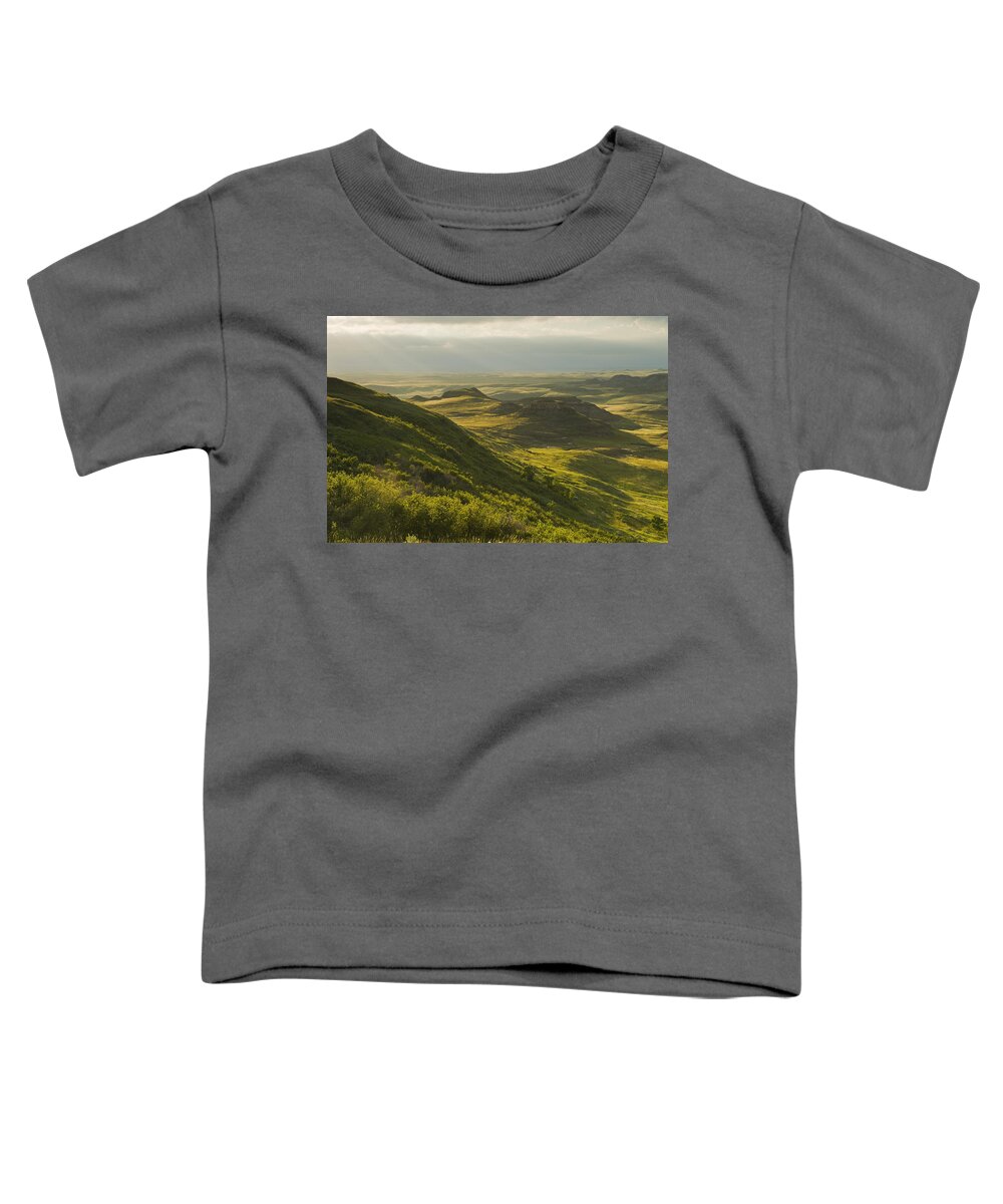 Horizon Toddler T-Shirt featuring the photograph Killdeer Badlands In The East Block Of by Dave Reede