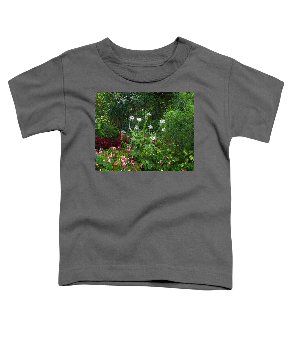 Gardens Toddler T-Shirt featuring the photograph Lake Atitlan Botanical Garden by Robert McKinstry