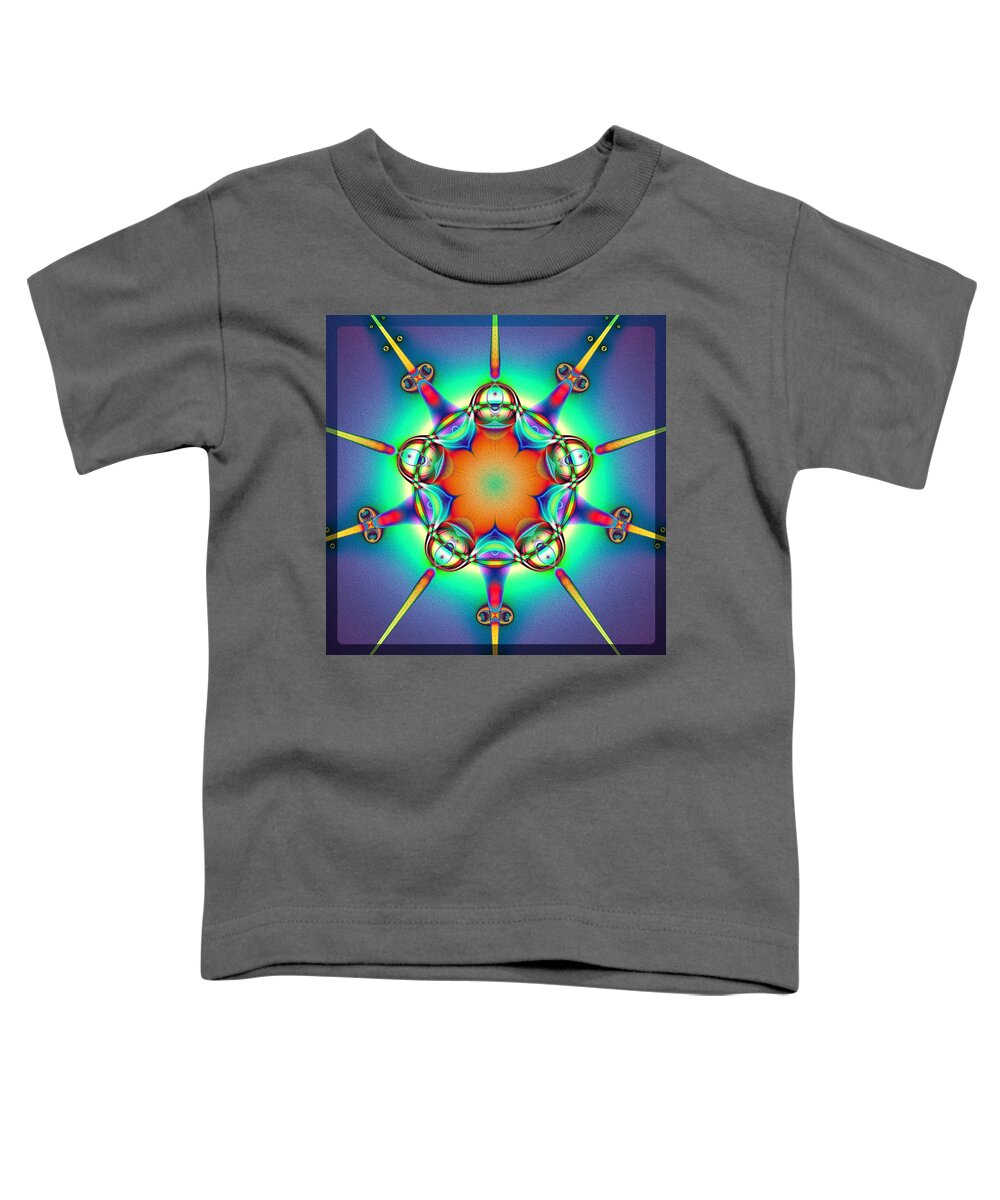 Laser Toddler T-Shirt featuring the digital art Laser Star by Kiki Art