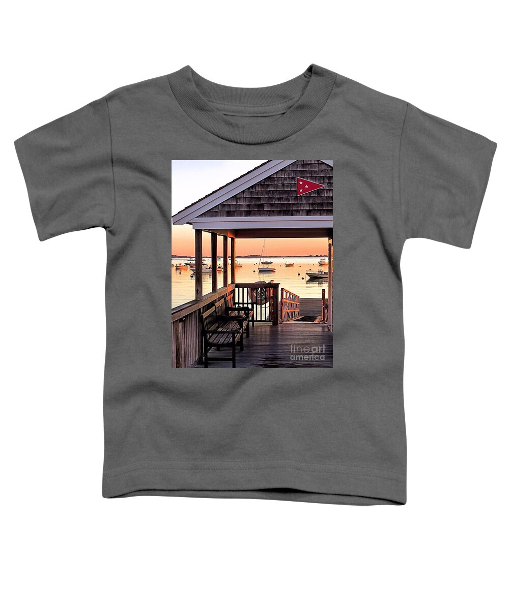 Sunrise Toddler T-Shirt featuring the photograph Launch Shack Sunrise by Janice Drew