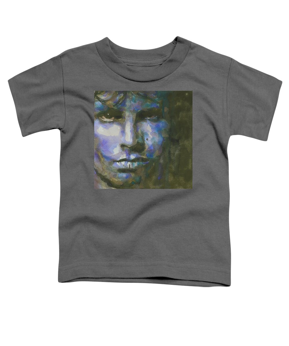 Jim Morrison Toddler T-Shirt featuring the painting Light My Fire by Paul Lovering