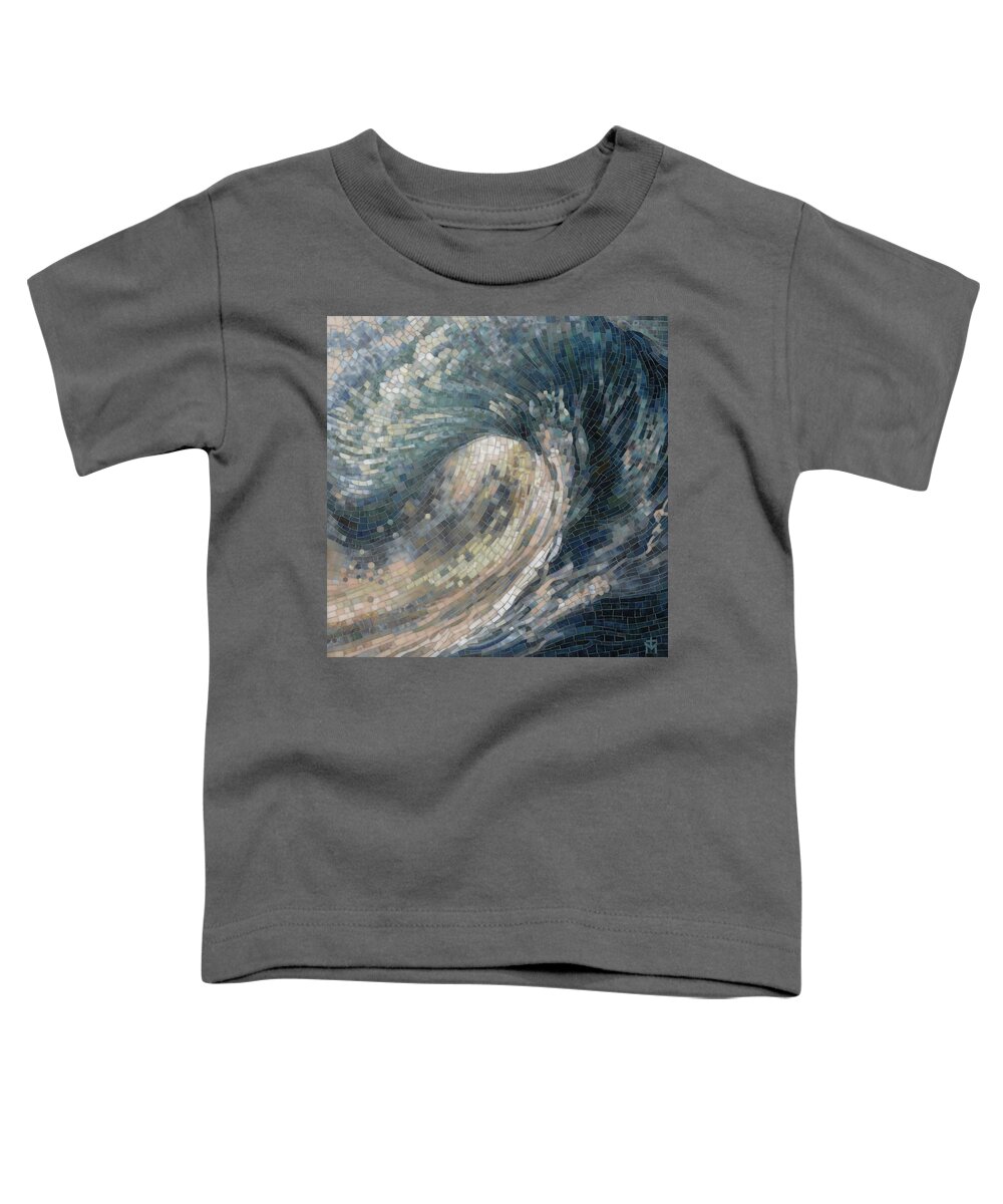 Glass Mosaic Toddler T-Shirt featuring the painting Light Wave by Mia Tavonatti