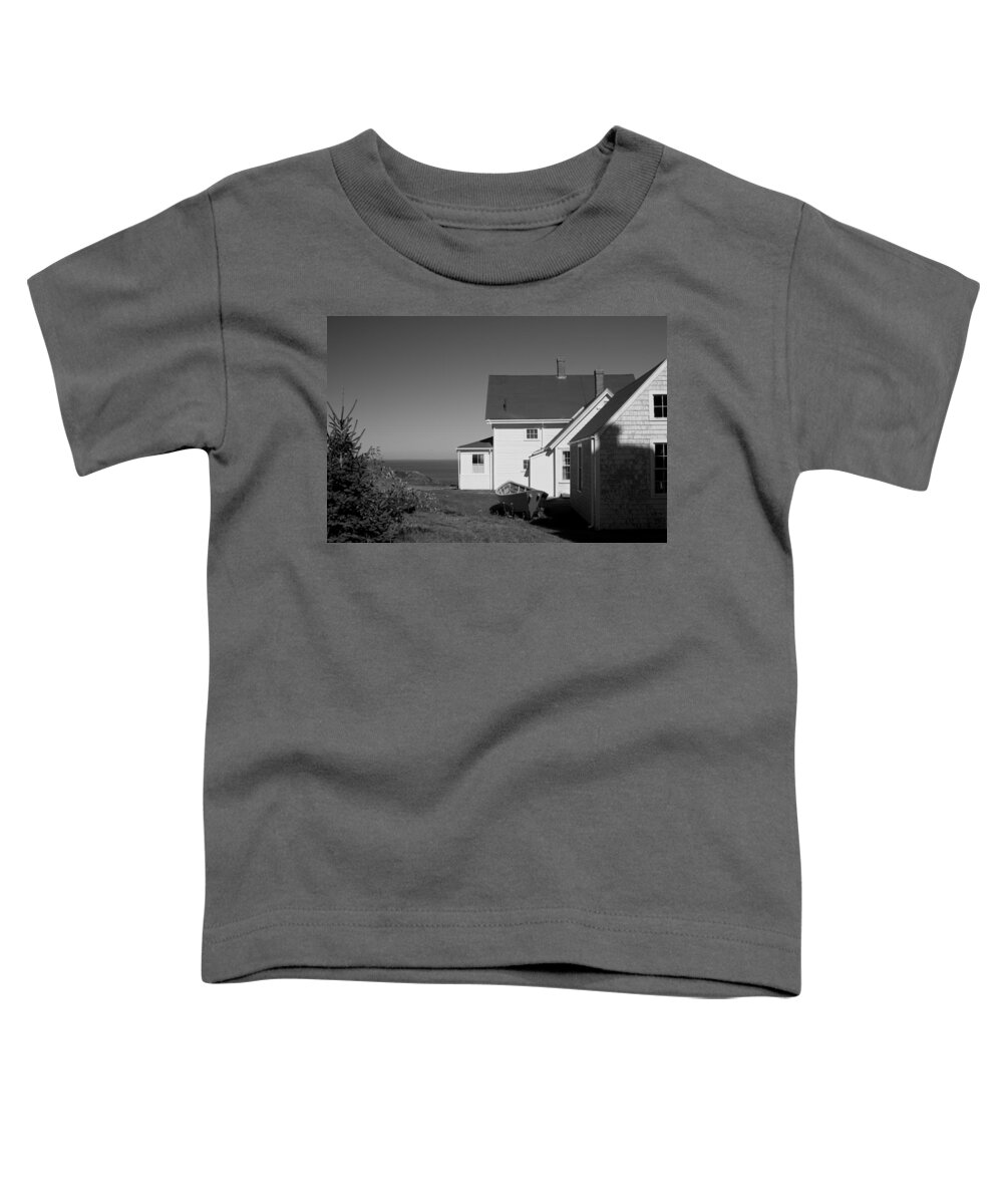 Lighthouse Toddler T-Shirt featuring the photograph Lighthouse Monhegan by Jean Macaluso